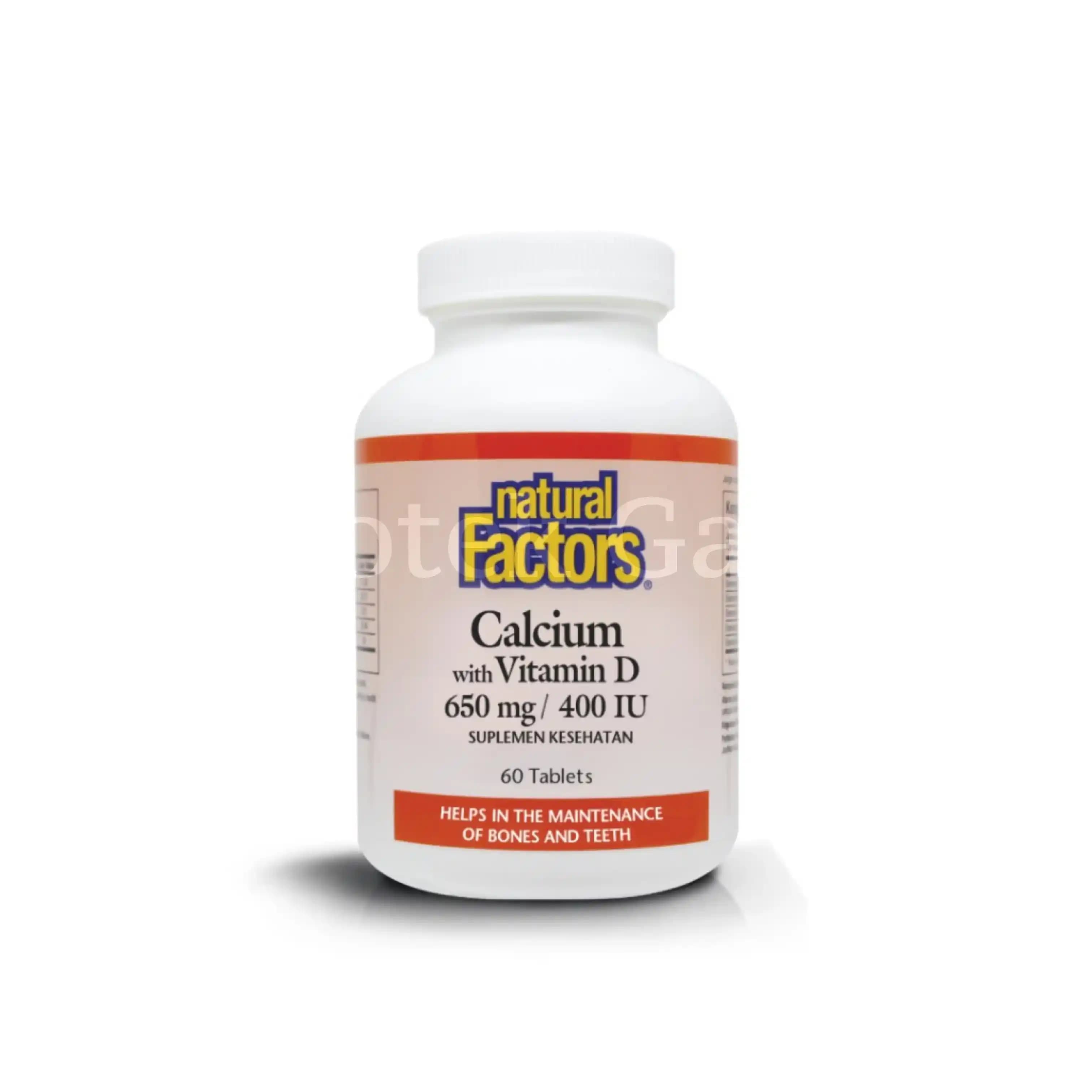 NATURAL FACTORS CALCIUM 400 IU 60S