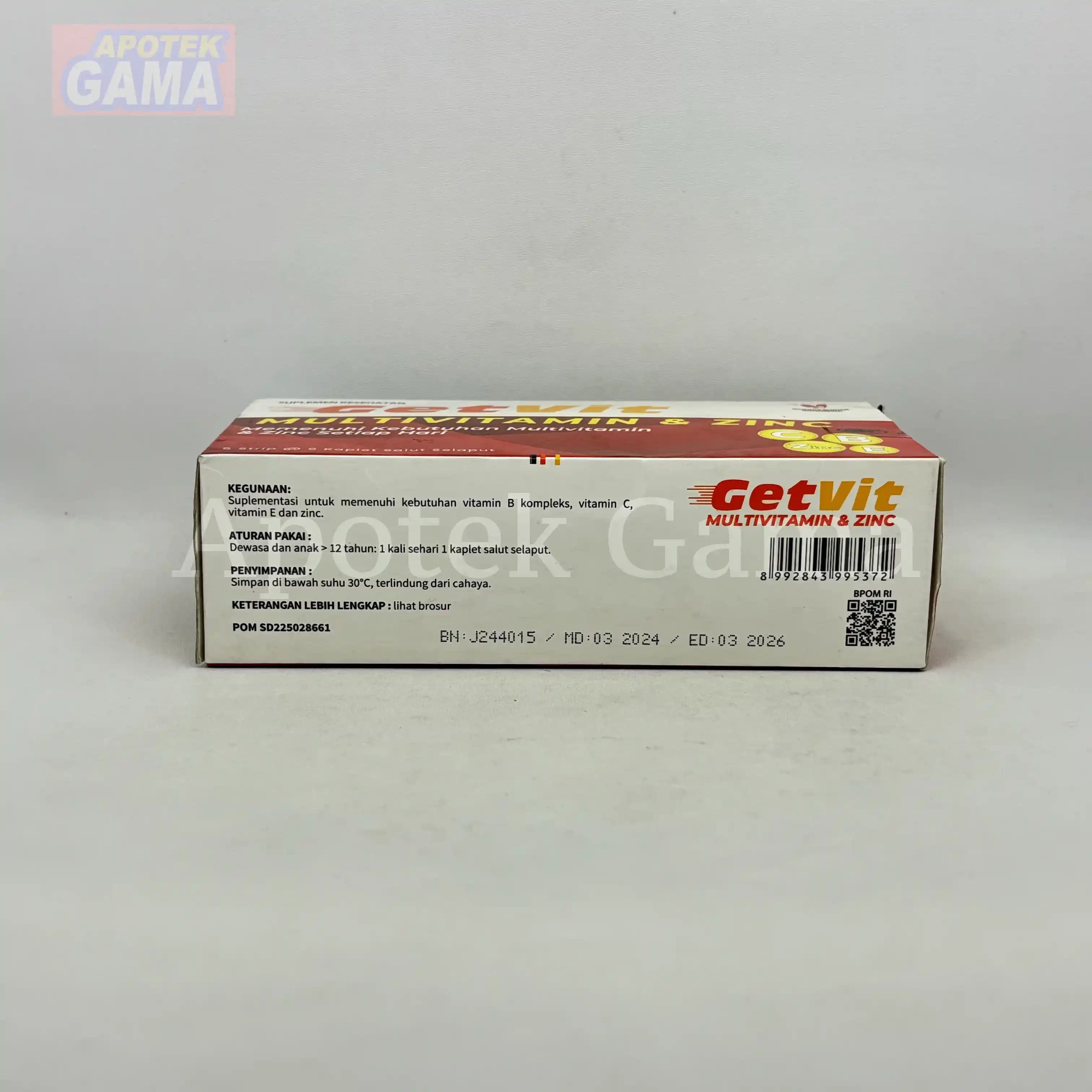 GETVIT MULTIVITAMIN ZINC