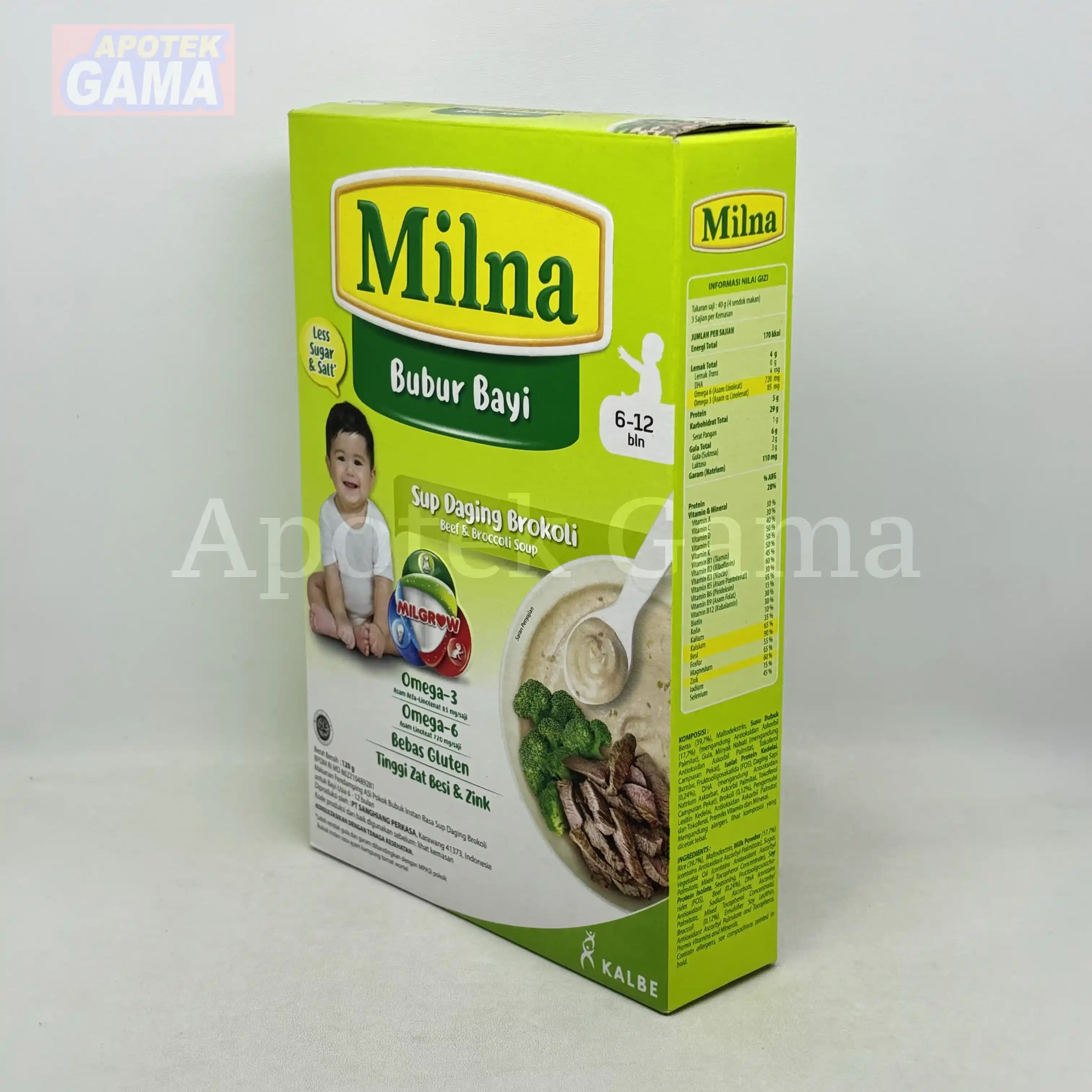MILNA BUBUR BAYI 6+ SUP DAGING BROKOLI 120 GR