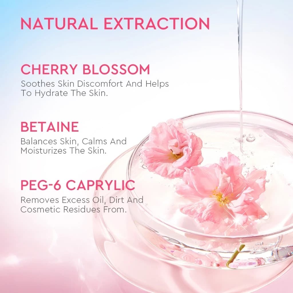 GLAD 2 GLOW CHERRY BLOSSOM MICELLAR WATER 130ML 3