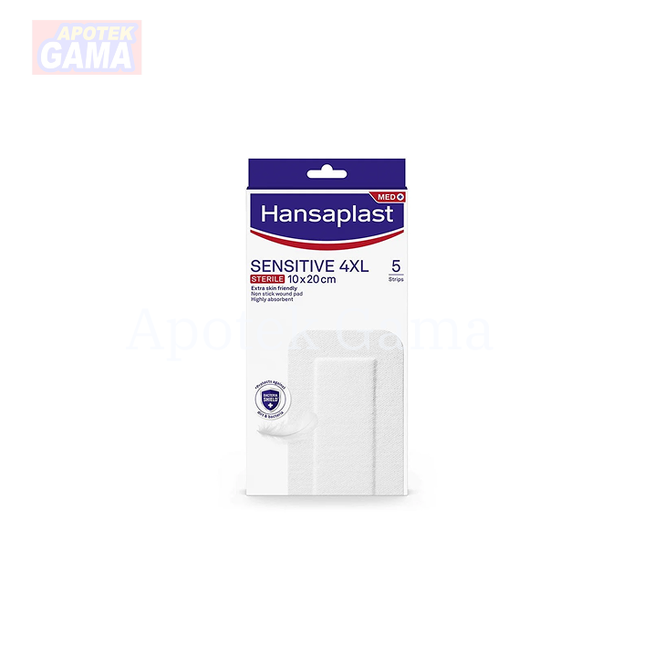 HANSAPLAST SENSITIVE 4XL STERIL 10X20CM 5PCS
