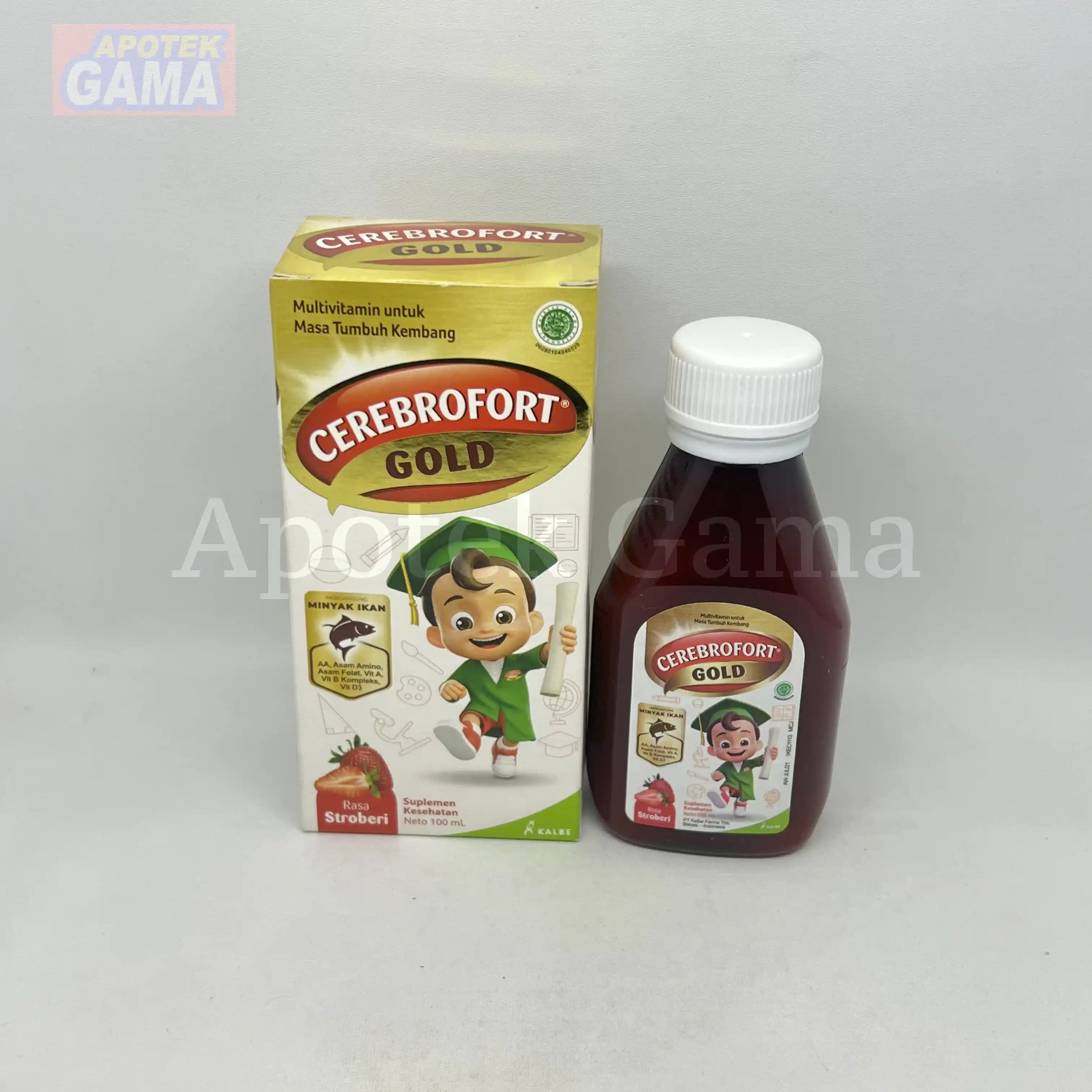 CEREBROFORT GOLD STRAWBERRY SYR 100 ML 5
