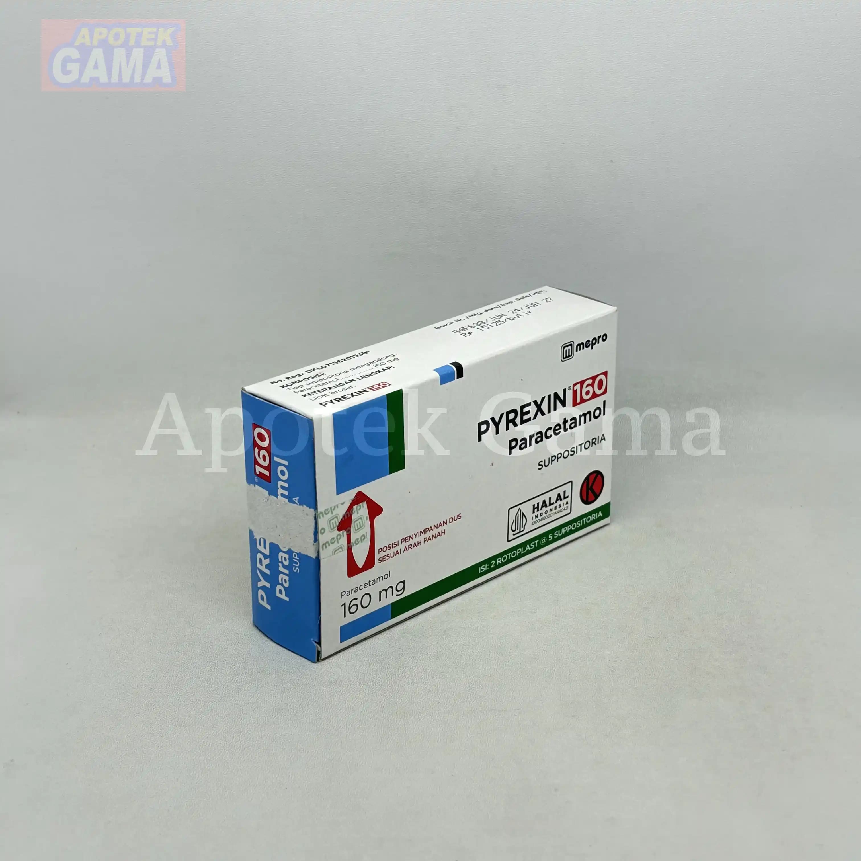 PYREXIN SUPP 160MG 5