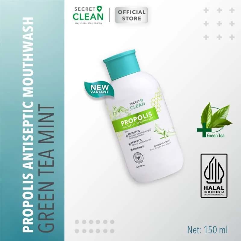 SECRET CLEAN PROPOLIS MOUTHWASH GREEN TEA MINT 150ML