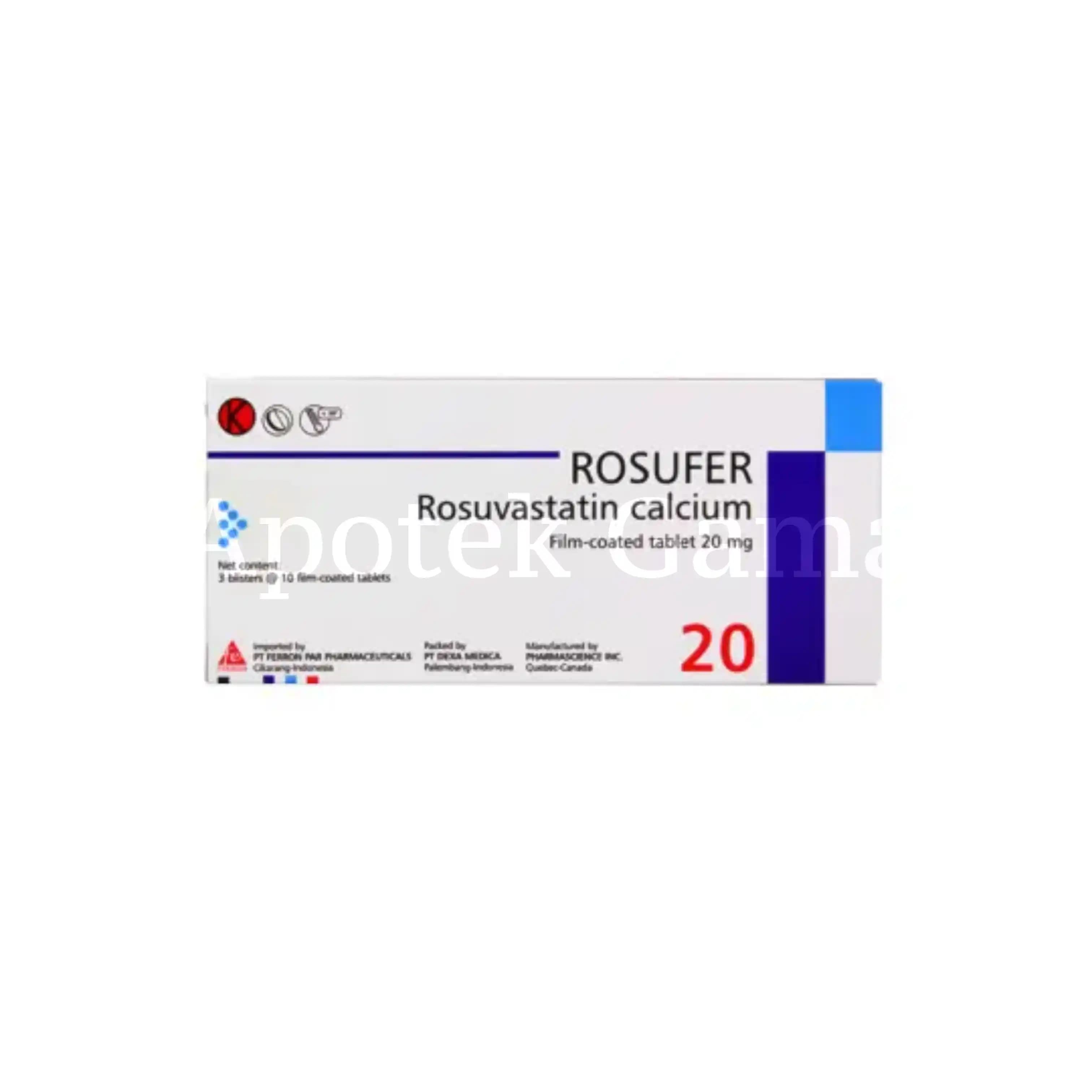 ROSUFER TAB 20 MG