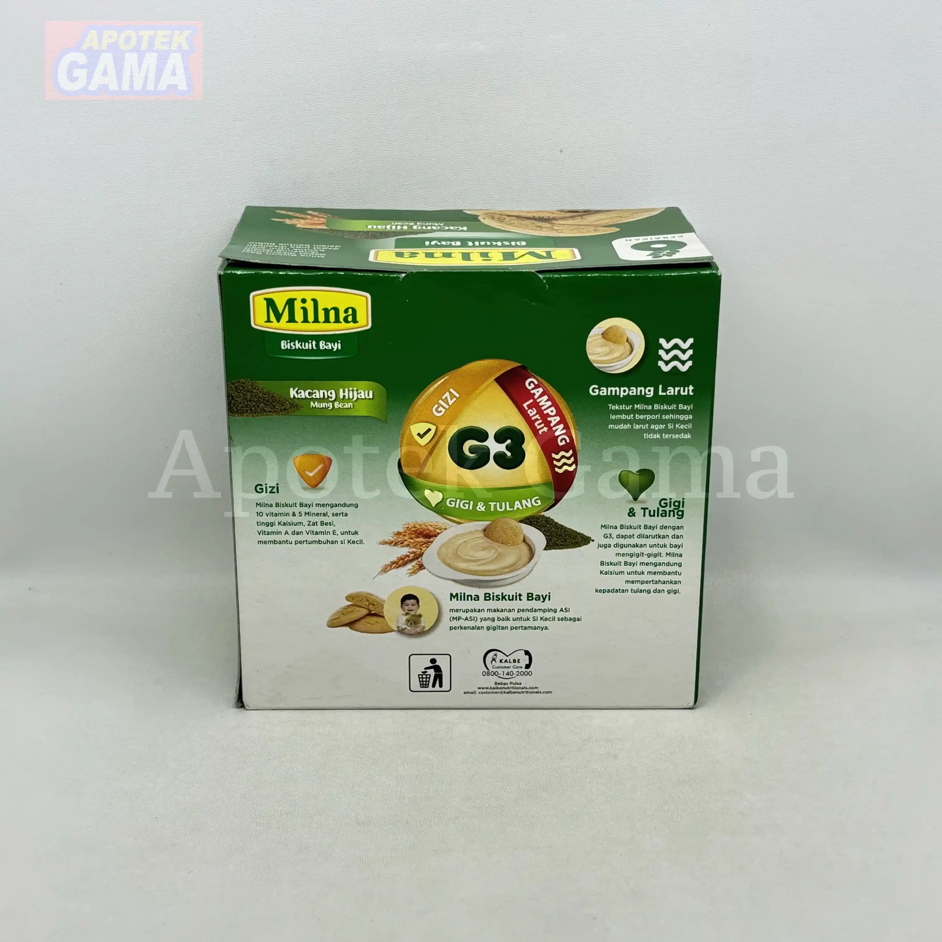 MILNA BISKUIT BAYI 6+ KACANG HIJAU 130 GR 2