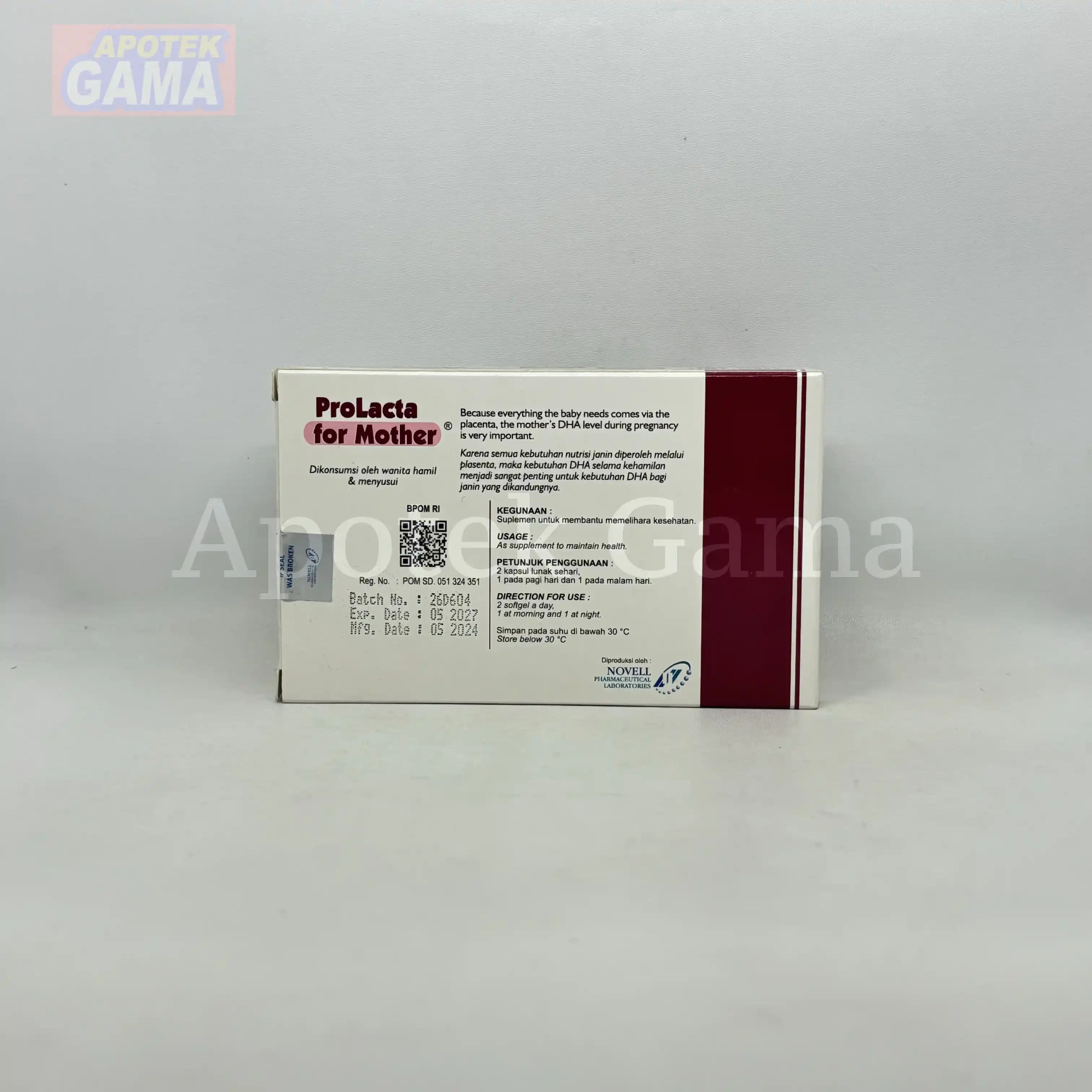 PROLACTA DHA FOR MOTHER CAP
