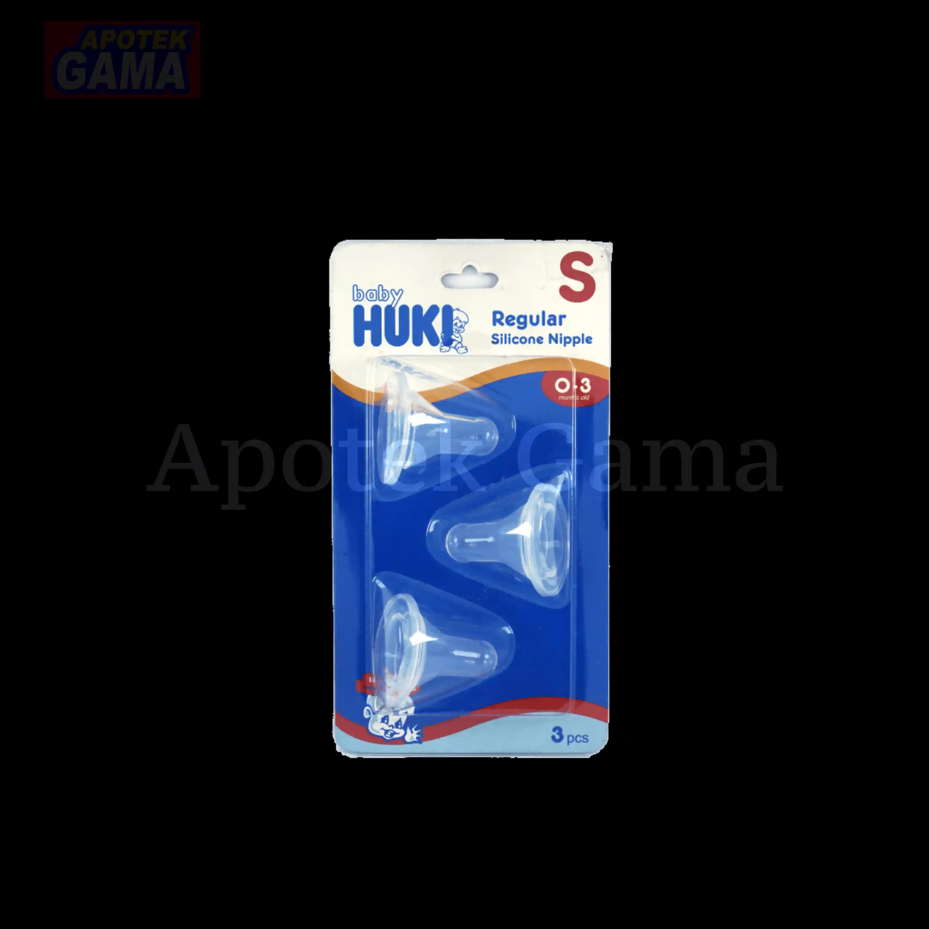 HUKI REGULAR SILICONE NIPPLE S BLISTER 3PCS 2