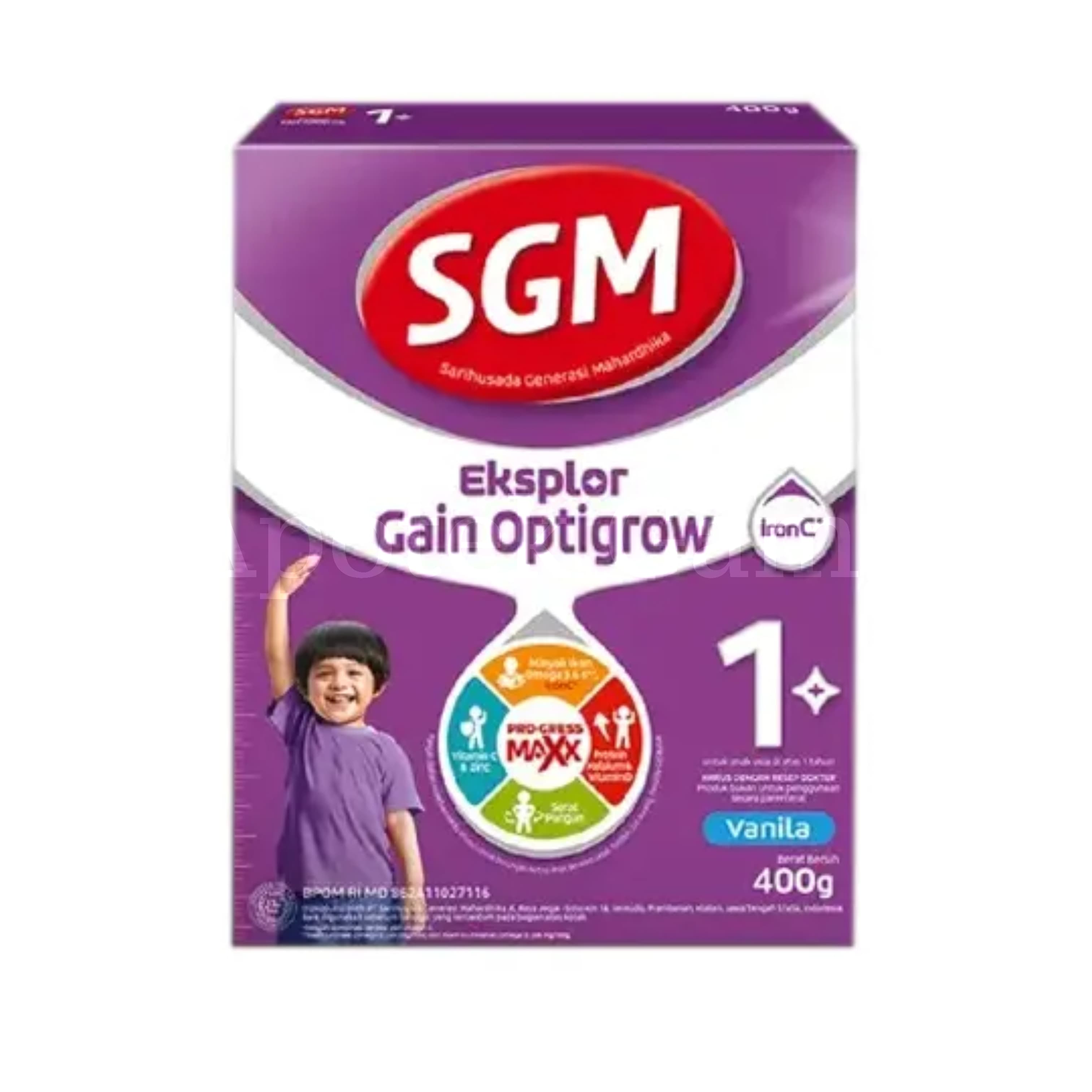 SGM EKSPLOR GAIN OPTIGROW 1+VANILA 400GR 3