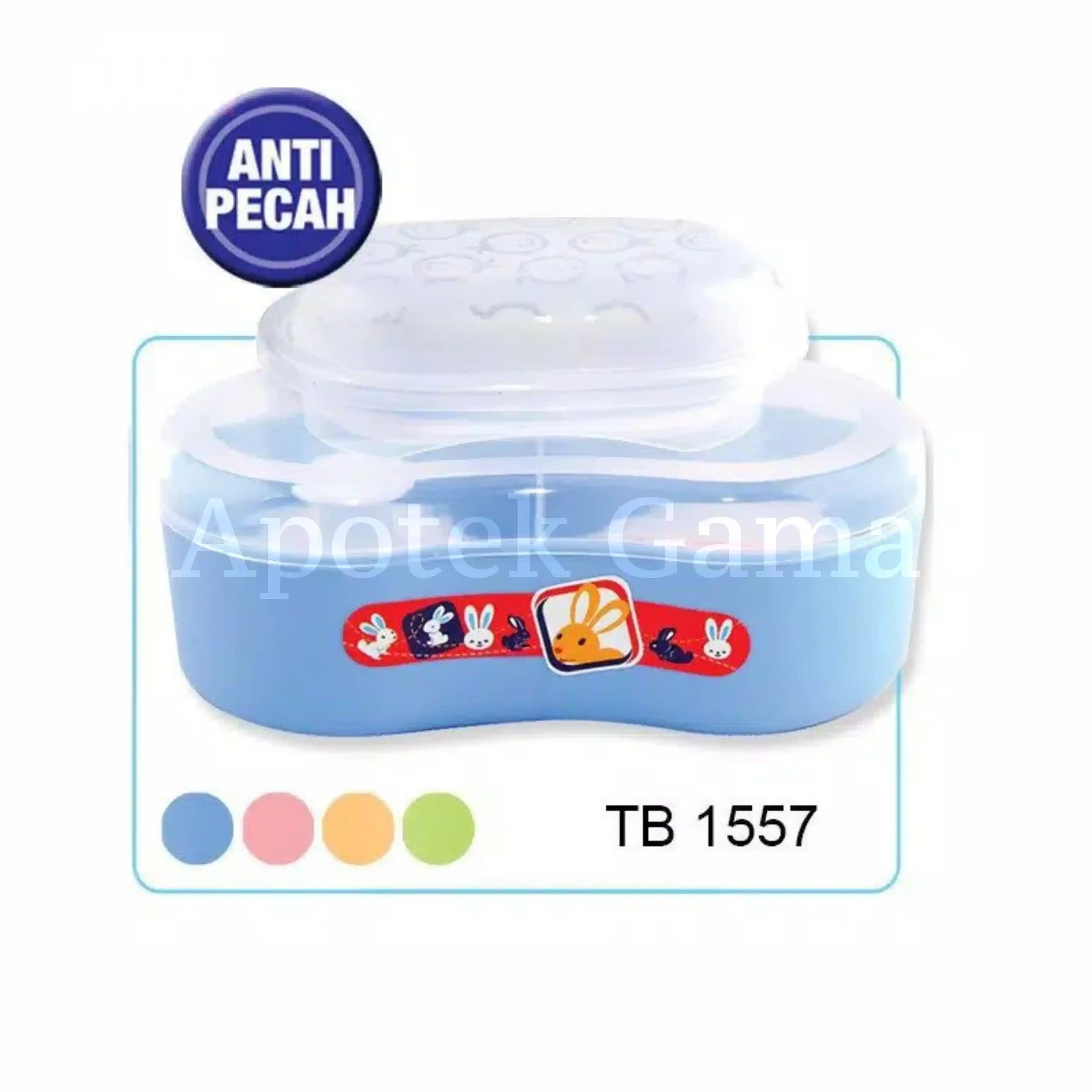 BUNNY TEMPAT BEDAK DOUBLE KACANG+ TEMPAT SABUN PASTEL TB 1557
