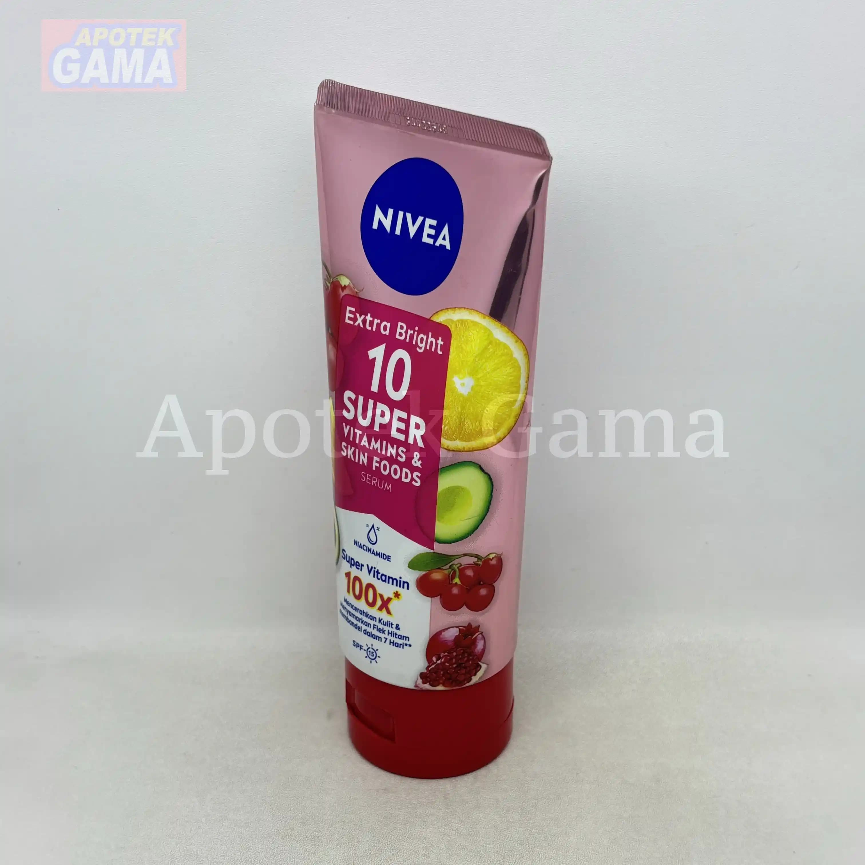 NIVEA EXTRA BRIGHT SUPER VITAMINS & SKIN FOODS SERUM 180ML 2
