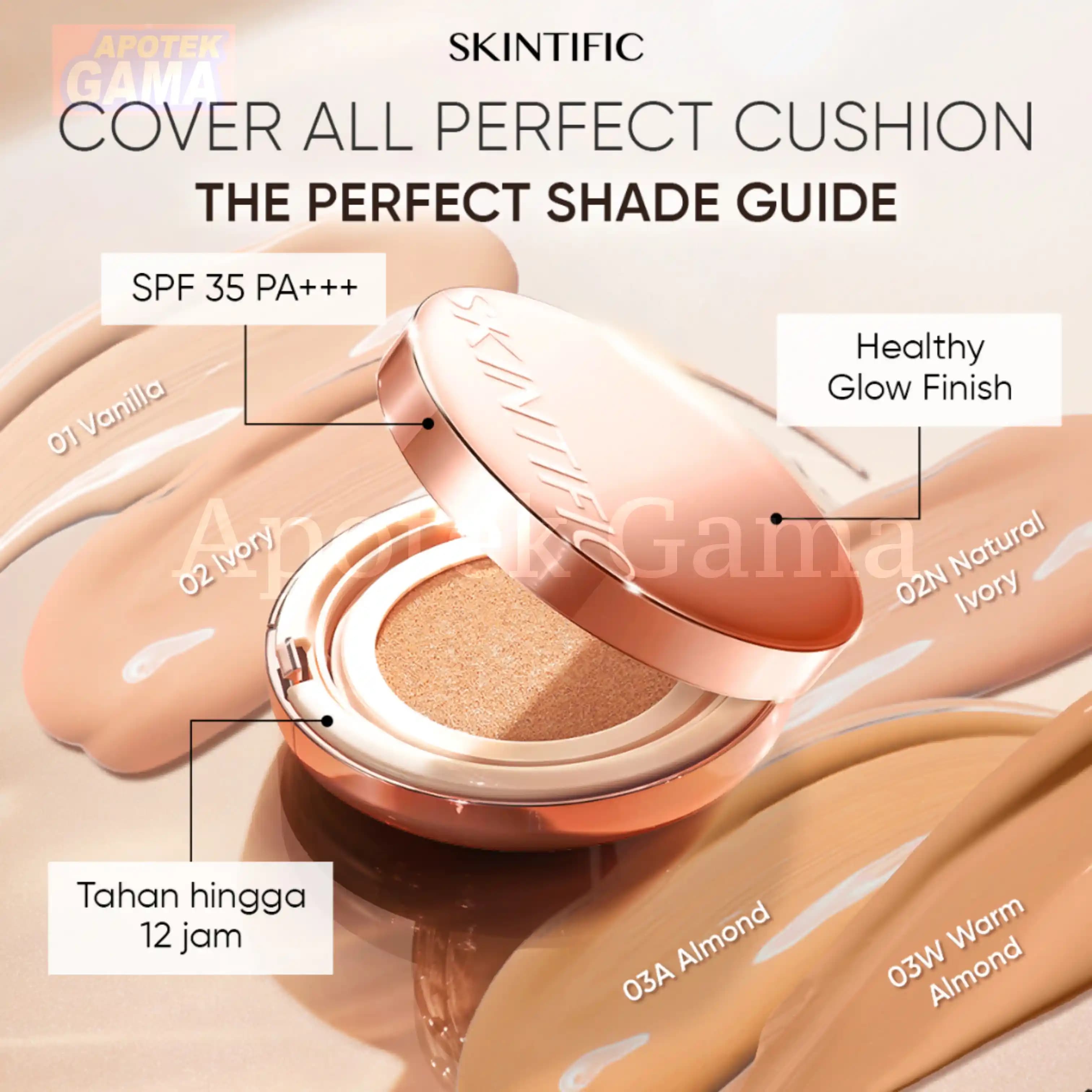 SKINTIFIC COVER ALL PERFECT CUSHION 02 IVORY 2