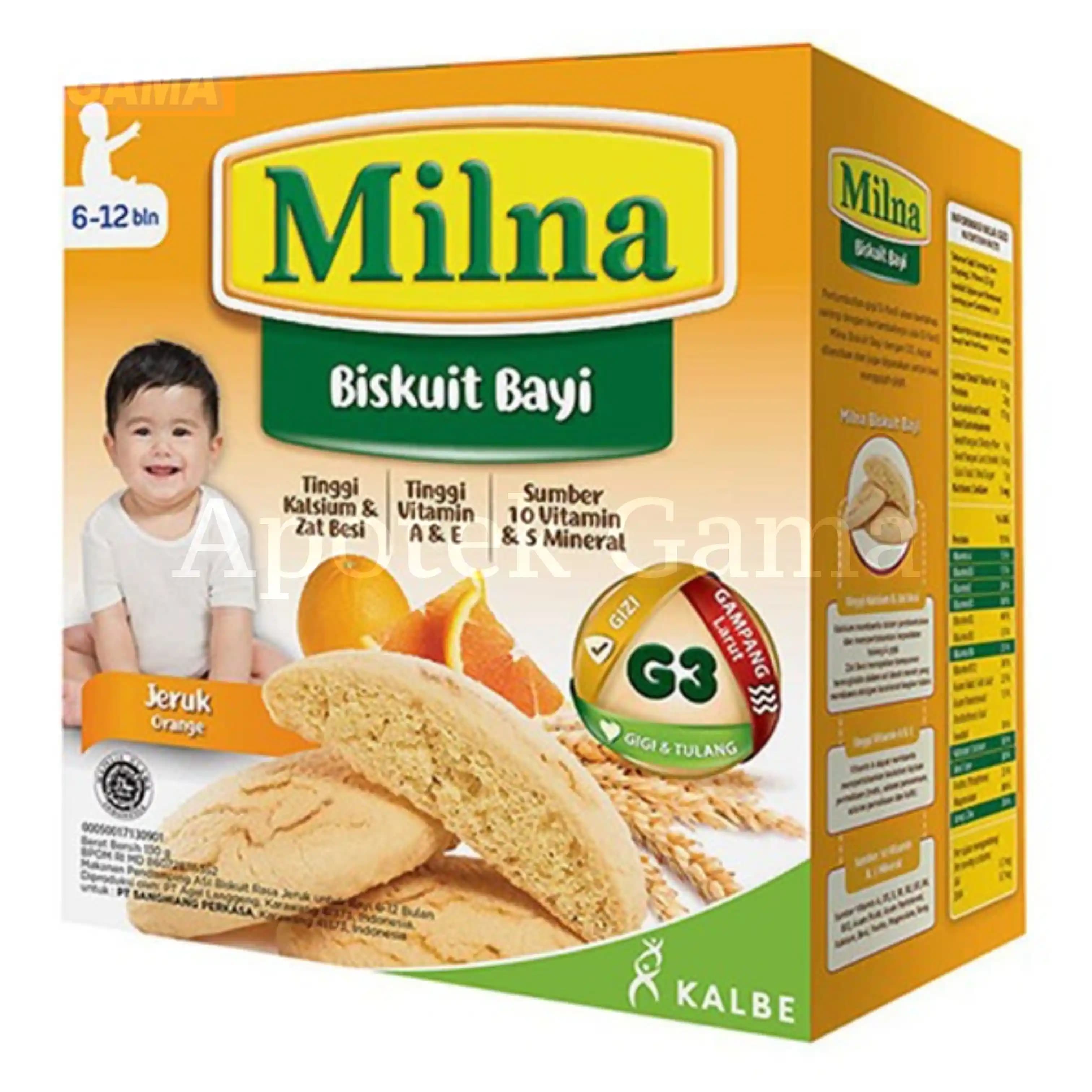 MILNA BISKUIT BAYI 6+ JERUK 130 GR 2