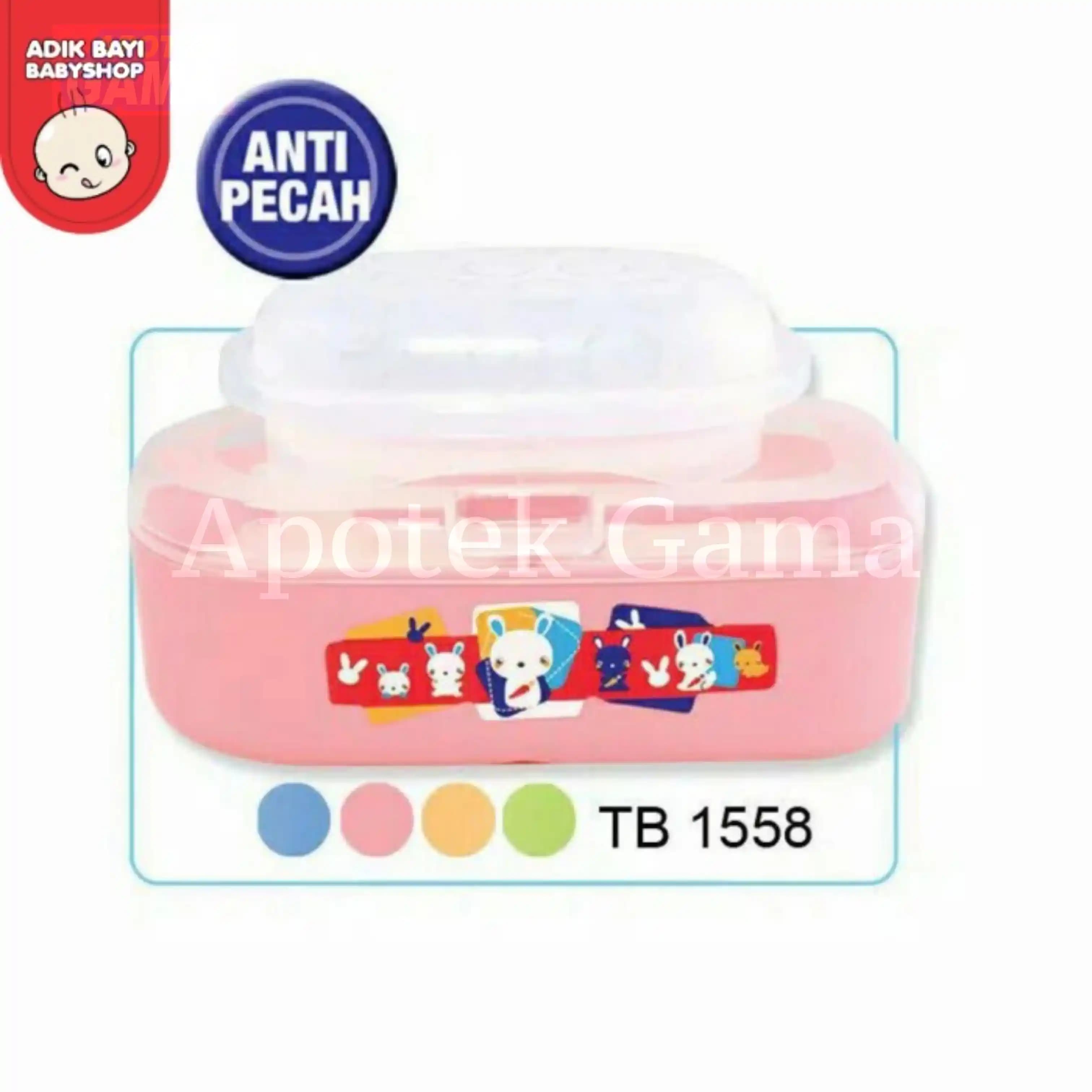 BUNNY TEMPAT BEDAK DOUBLE KOTAK+TEMPAT SABUN PASTEL TB 1558