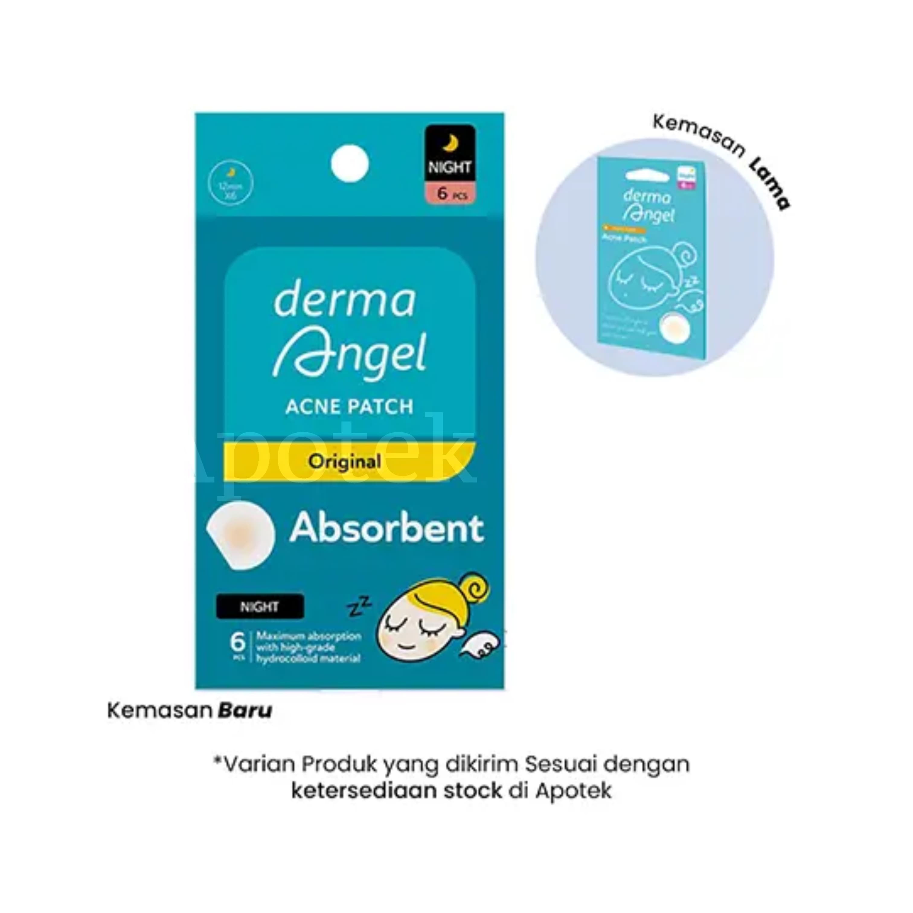 DERMA ANGEL ACNE PATCH NIGHT 6 PCS