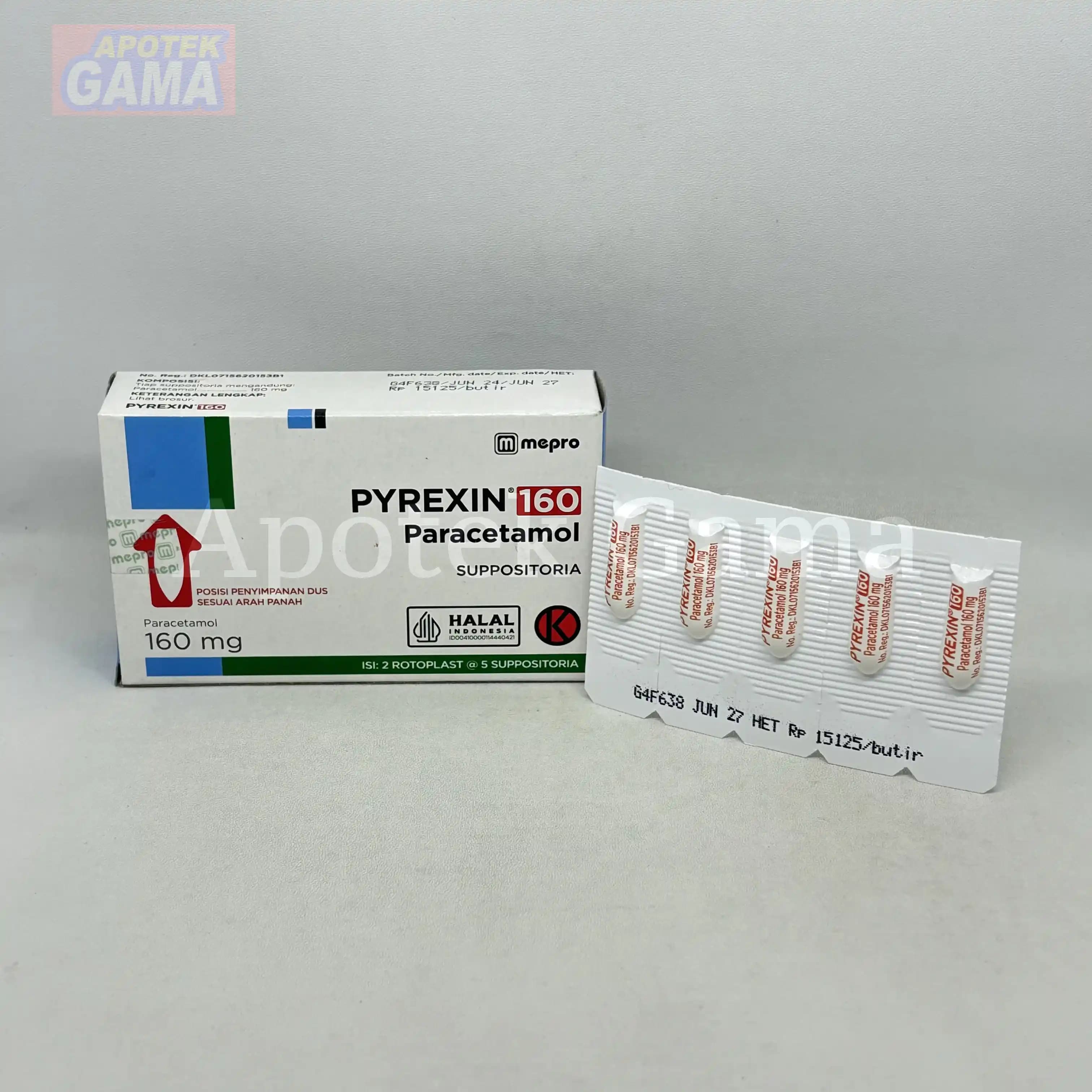 PYREXIN SUPP 160MG 3