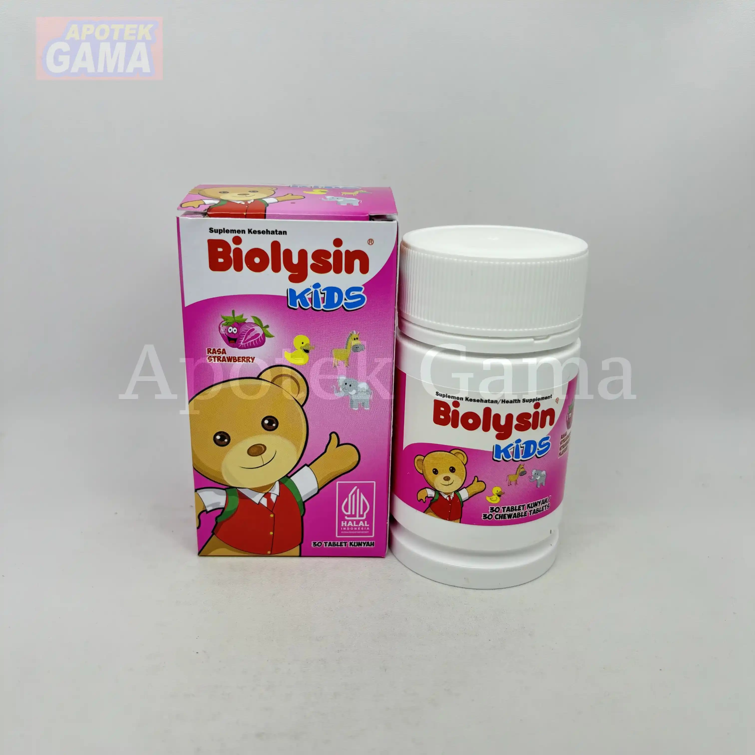 BIOLYSIN KIDS C-100 STRAWBERRY 30S