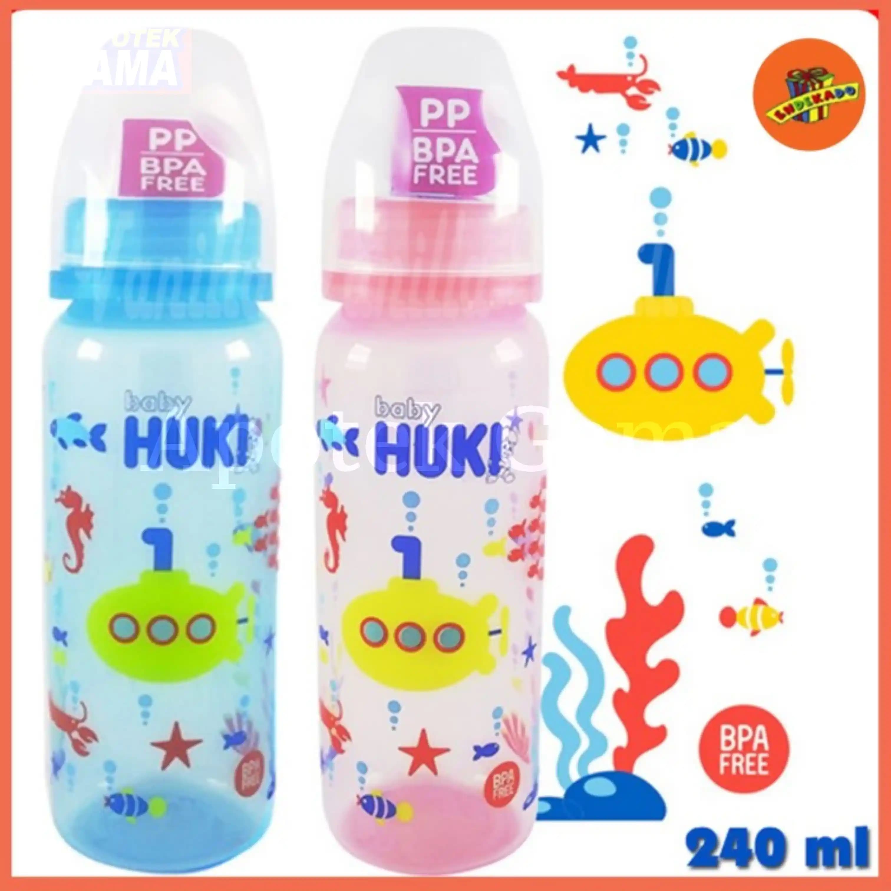 HUKI ORTHODONTIC NIPPLE BTL PINK 240 ML CI0344
