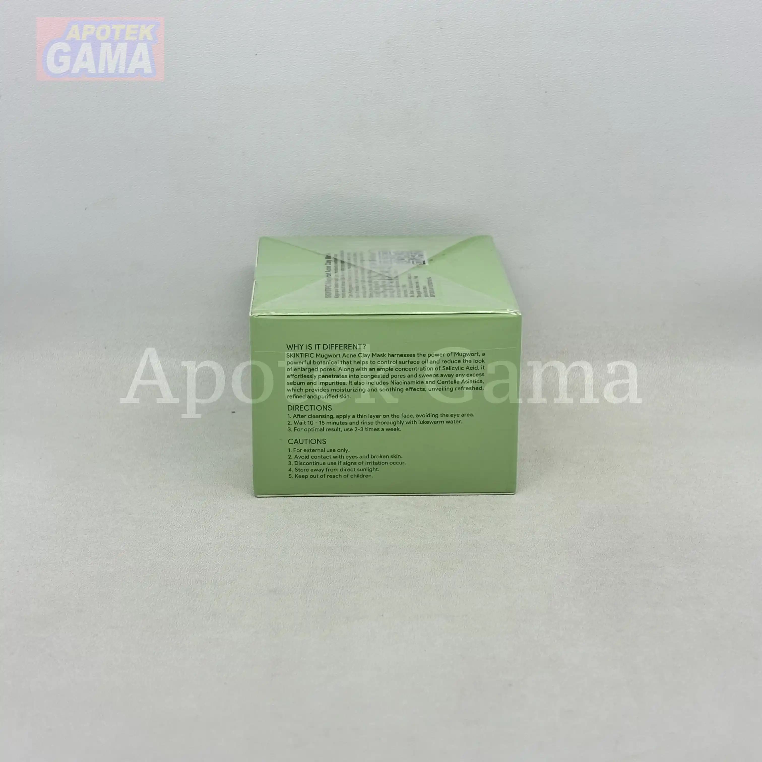 SKINTIFIC MUGWORT ANTI PORES & ACNE CLAY MASK 55GR 4