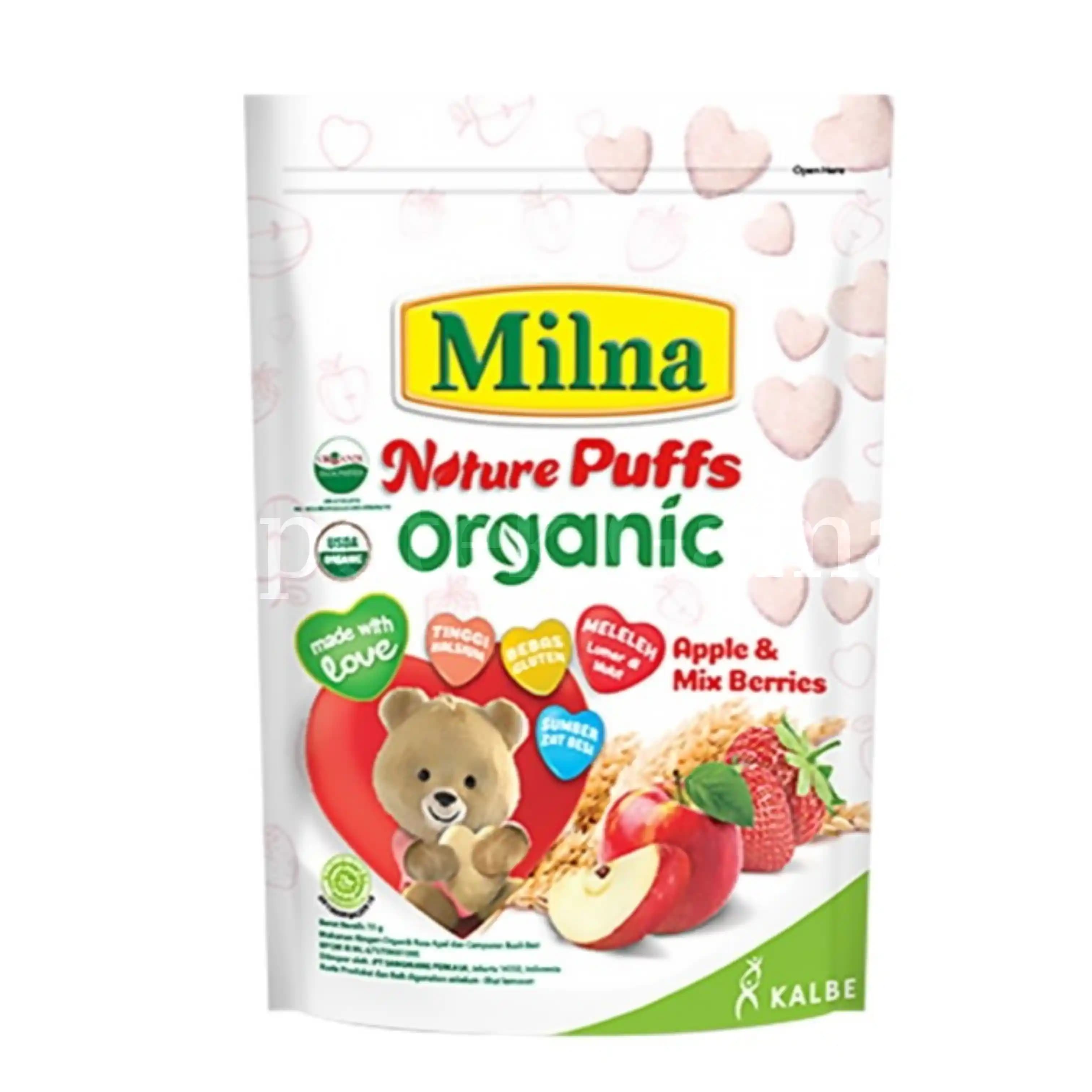 MILNA NATURE PUFFS ORGANIC APPLE & MIX BERRIES 15gr 2