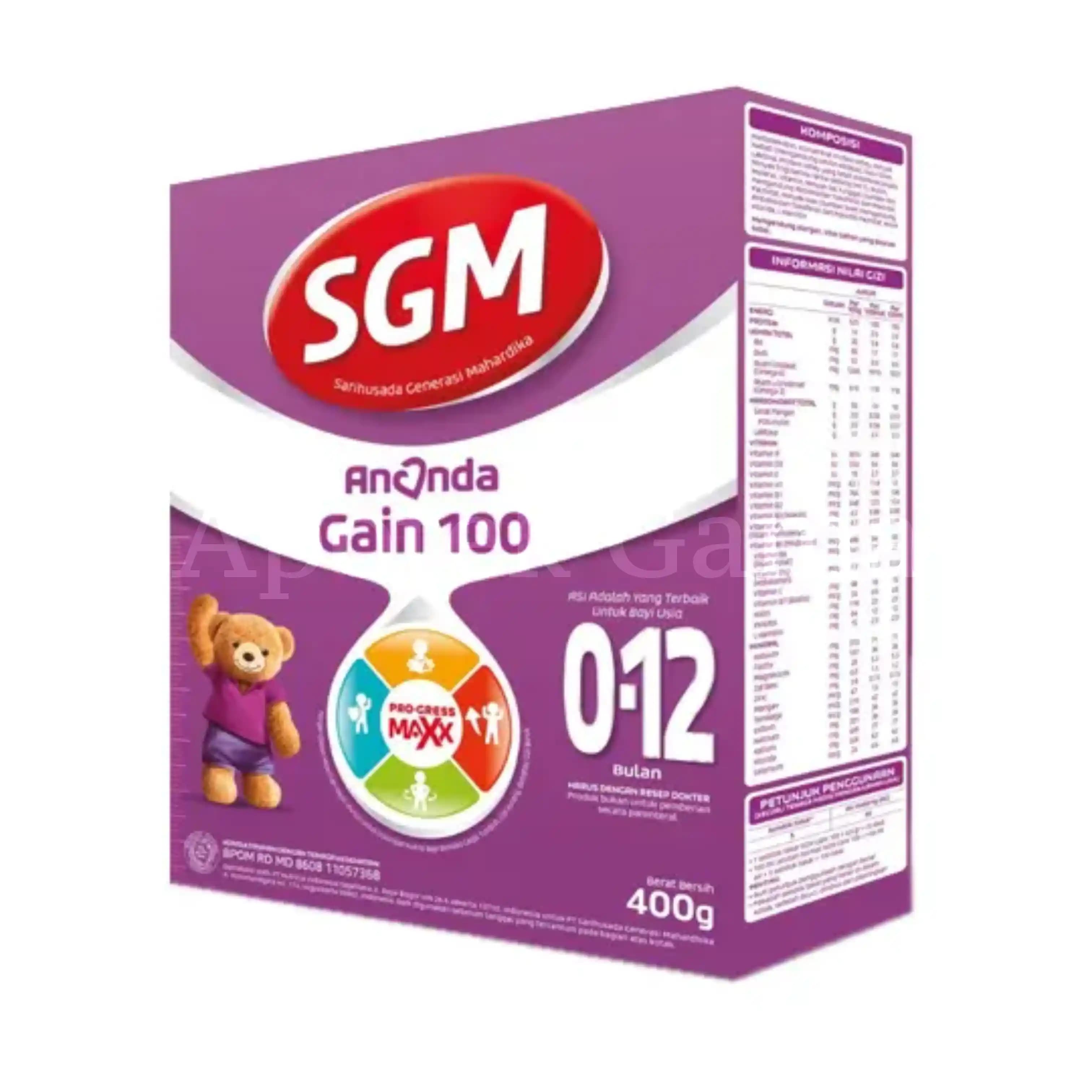 SGM ANANDA GAIN 100 0-12 BLN 400GR 3