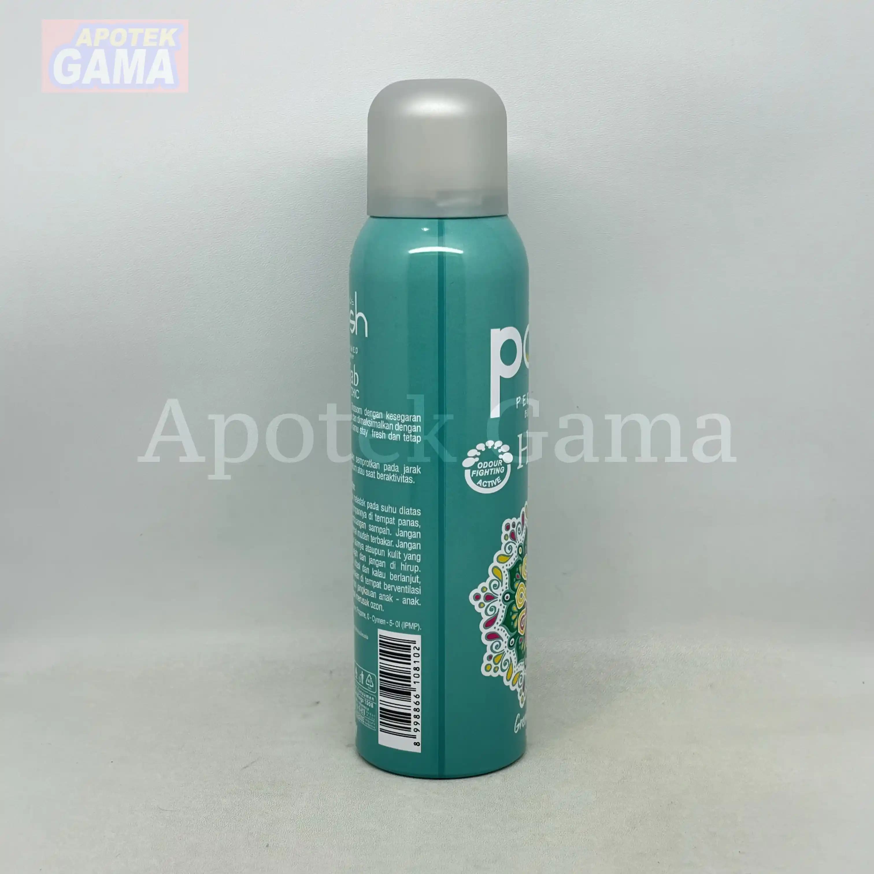 POSH PERFUMED BODY SPRAY HIJAB GREEN BLOSSOM 150ML 4