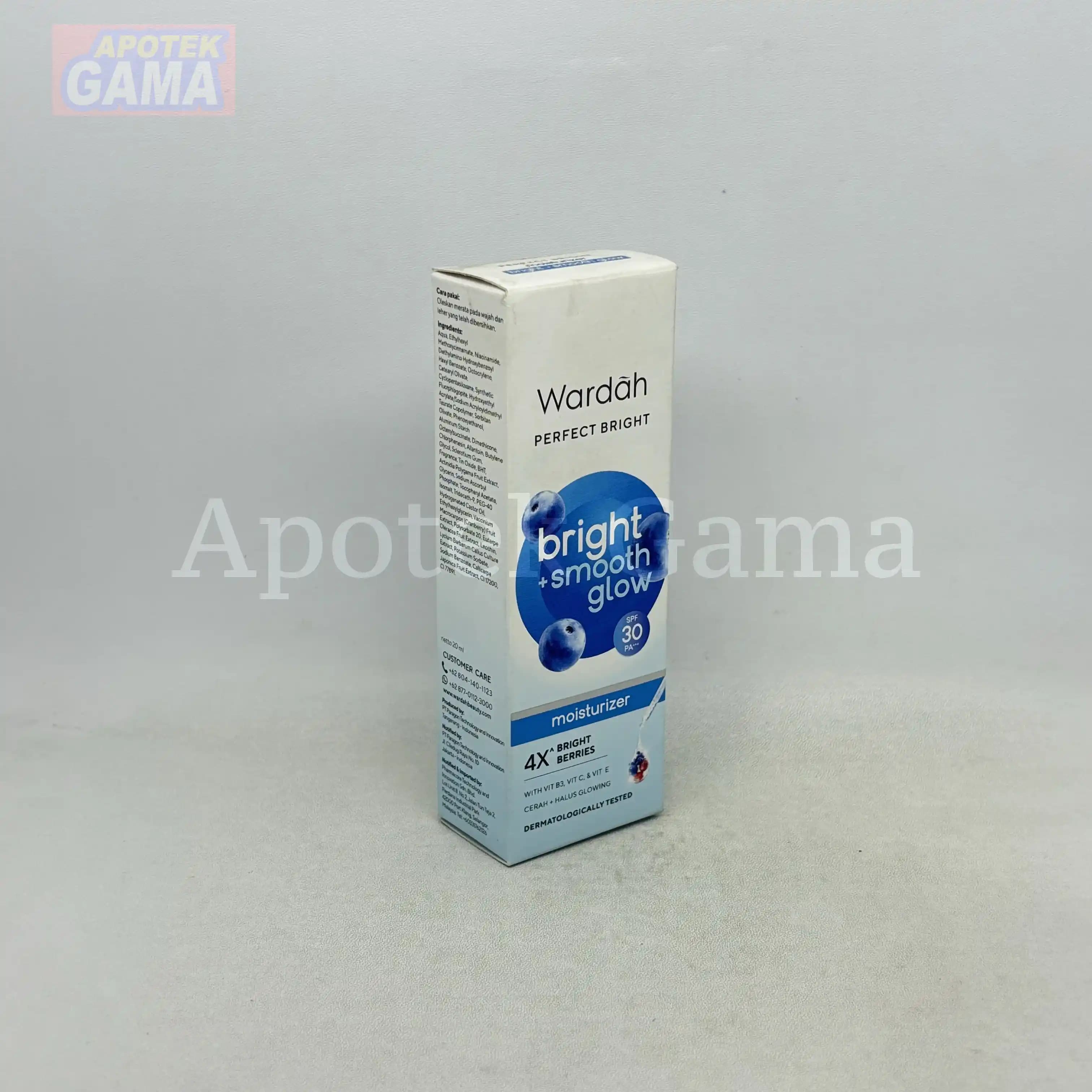 WARDAH PERFECT BRIGHT + SMOOTH GLOW MOISTURIZER SPF30 20 ML 2