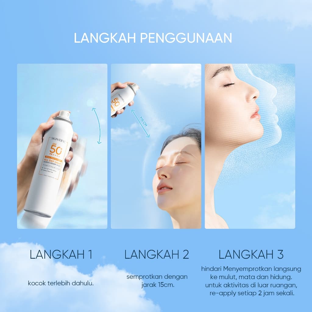 SKINTIFIC ALL DAY LIGHT SUNSCREEN MIST 120ML 4