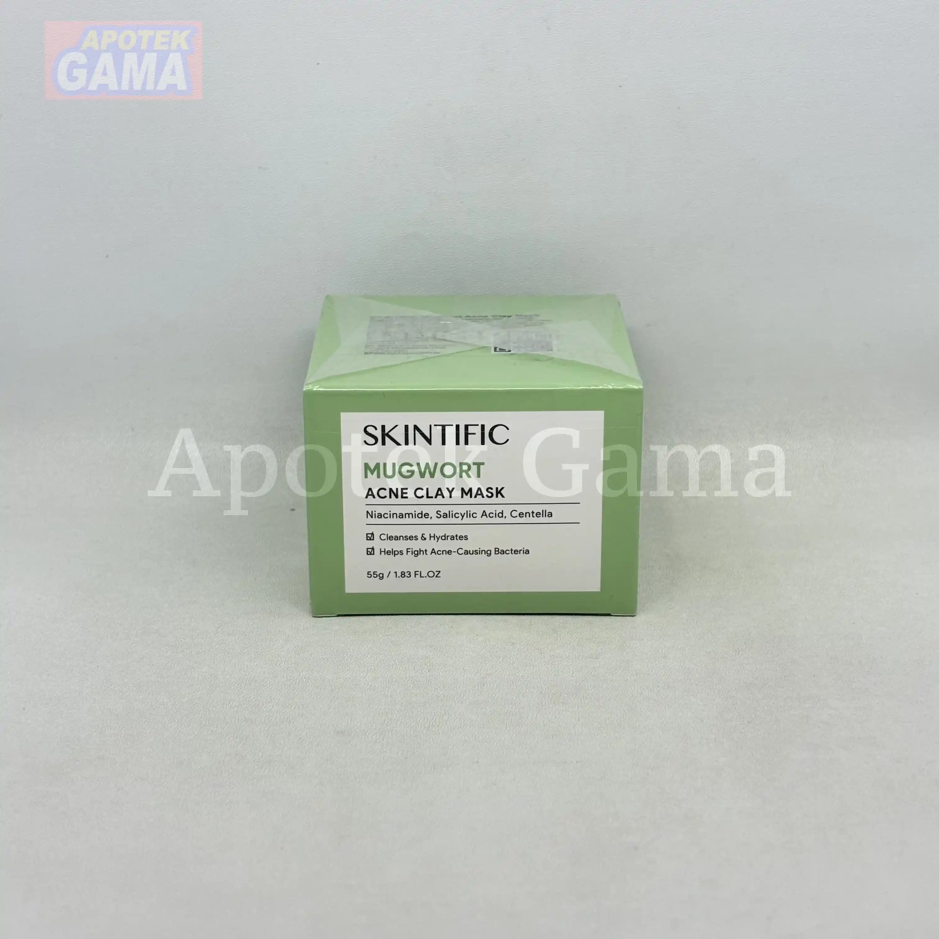SKINTIFIC MUGWORT ANTI PORES & ACNE CLAY MASK 55GR 5