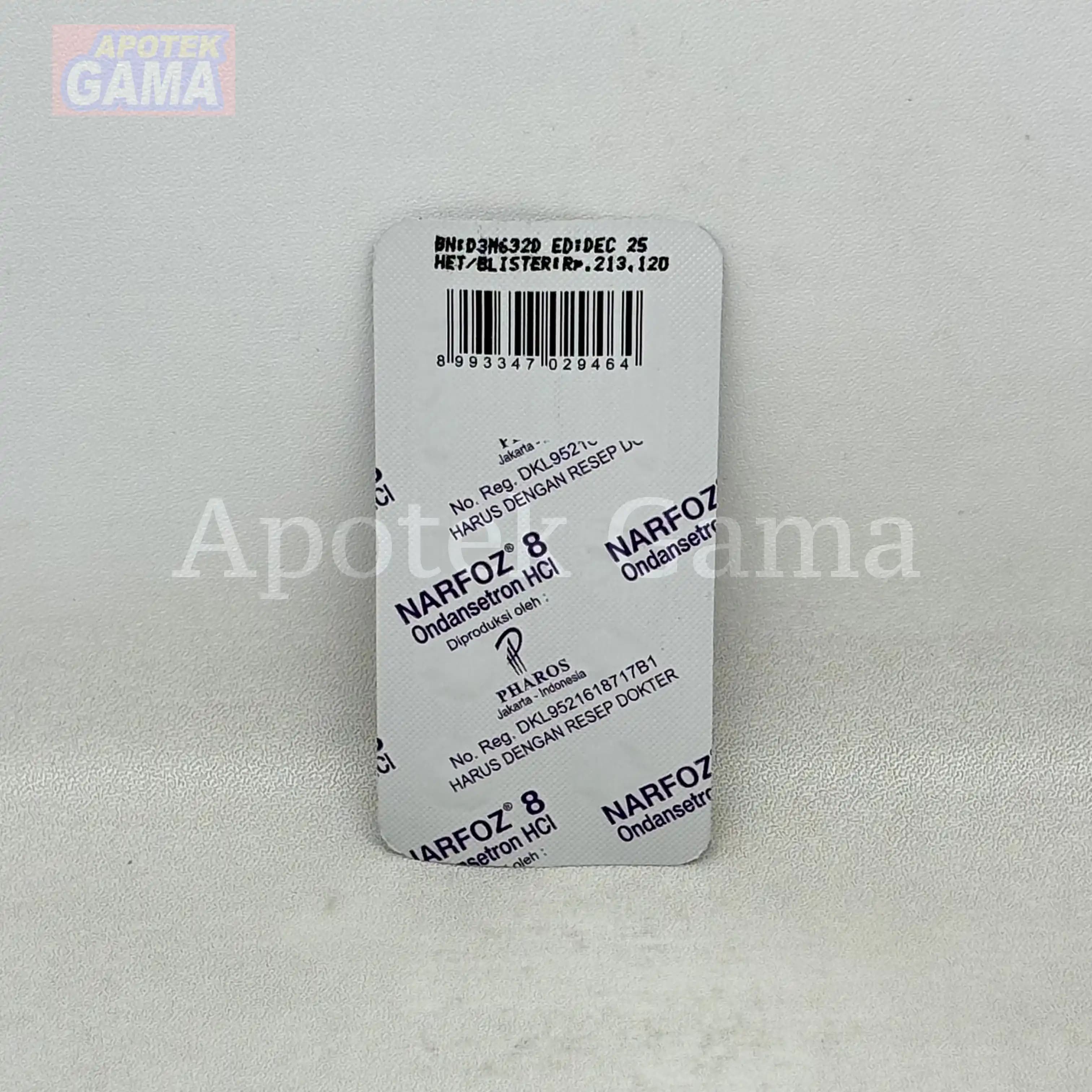 NARFOZ 8 MG TABLET