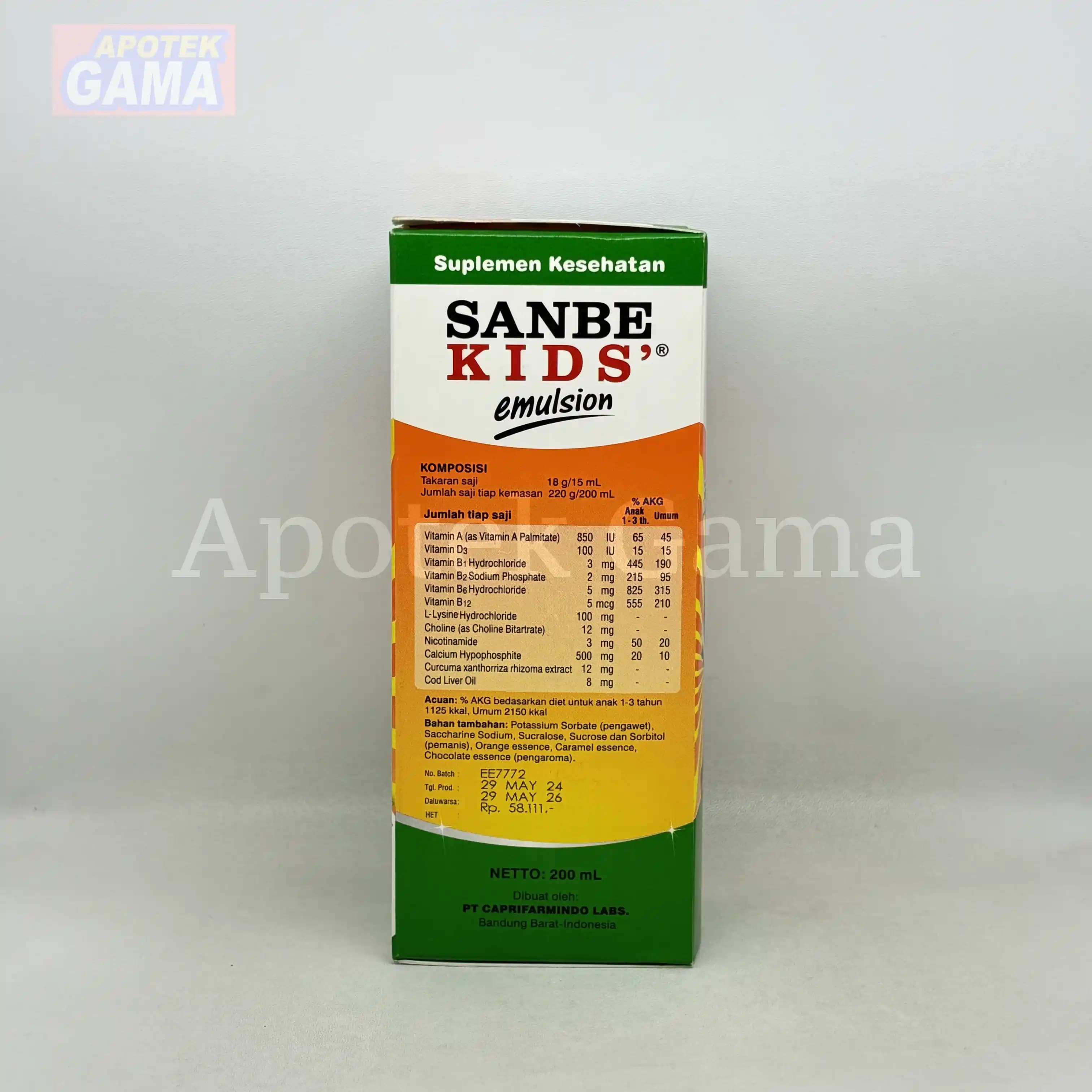 SANBE KIDS EMULSION SYR 3