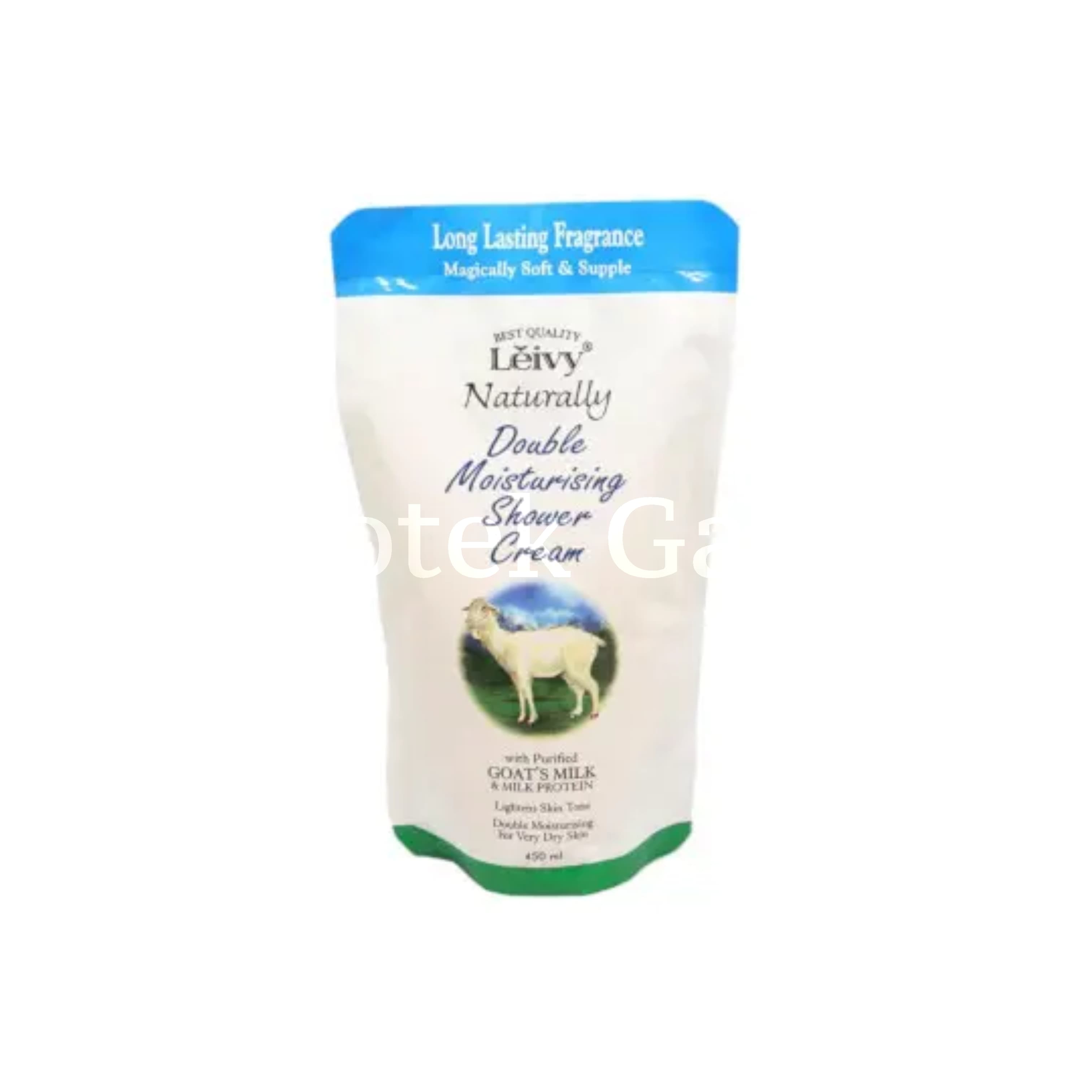 LEIVY DOUBLE MOISTURISING SHOWER CREAM GOATS MILK REFILL 450ML