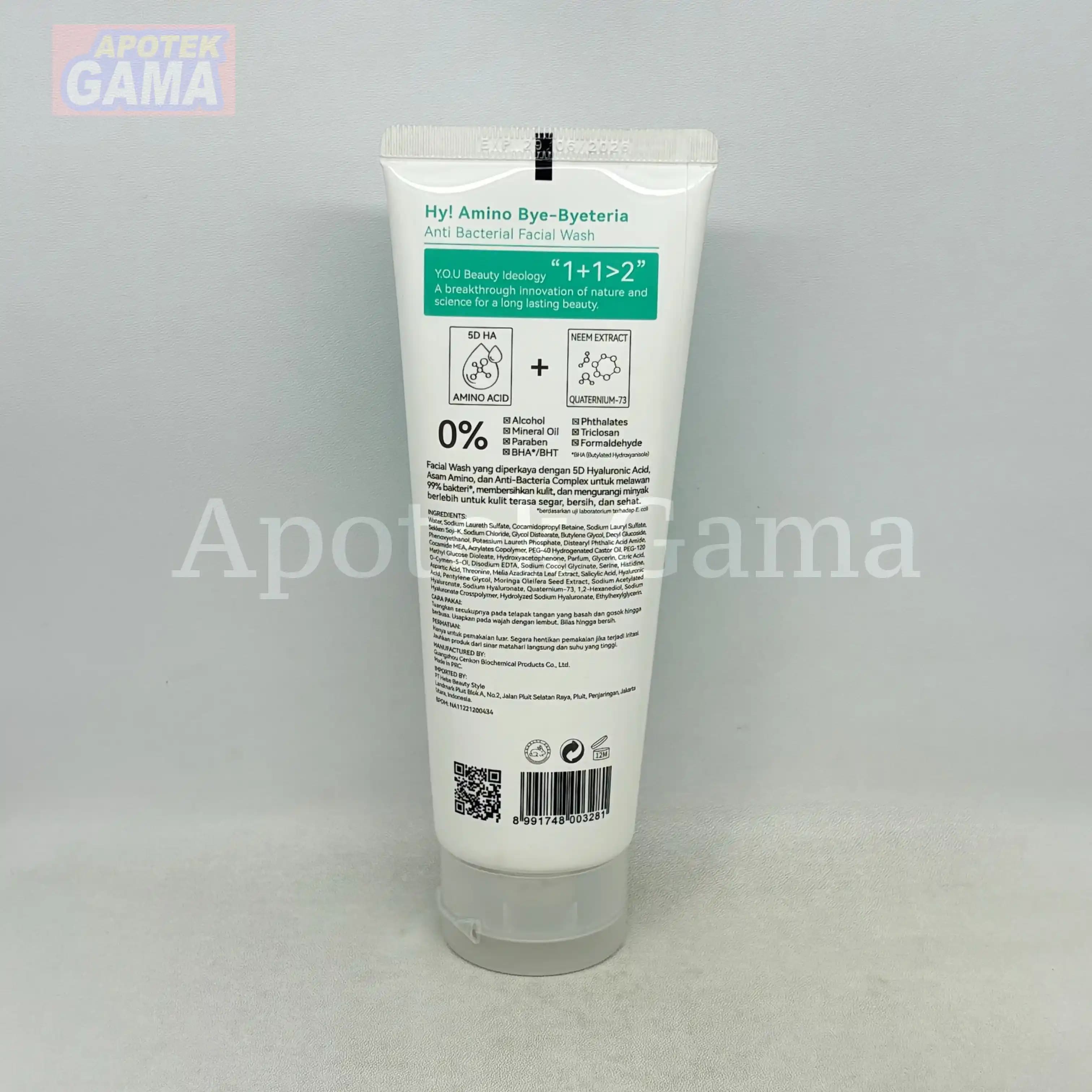 YOU HY AMINO ANTI BACTERIAL FACIAL WASH 100 GR 4