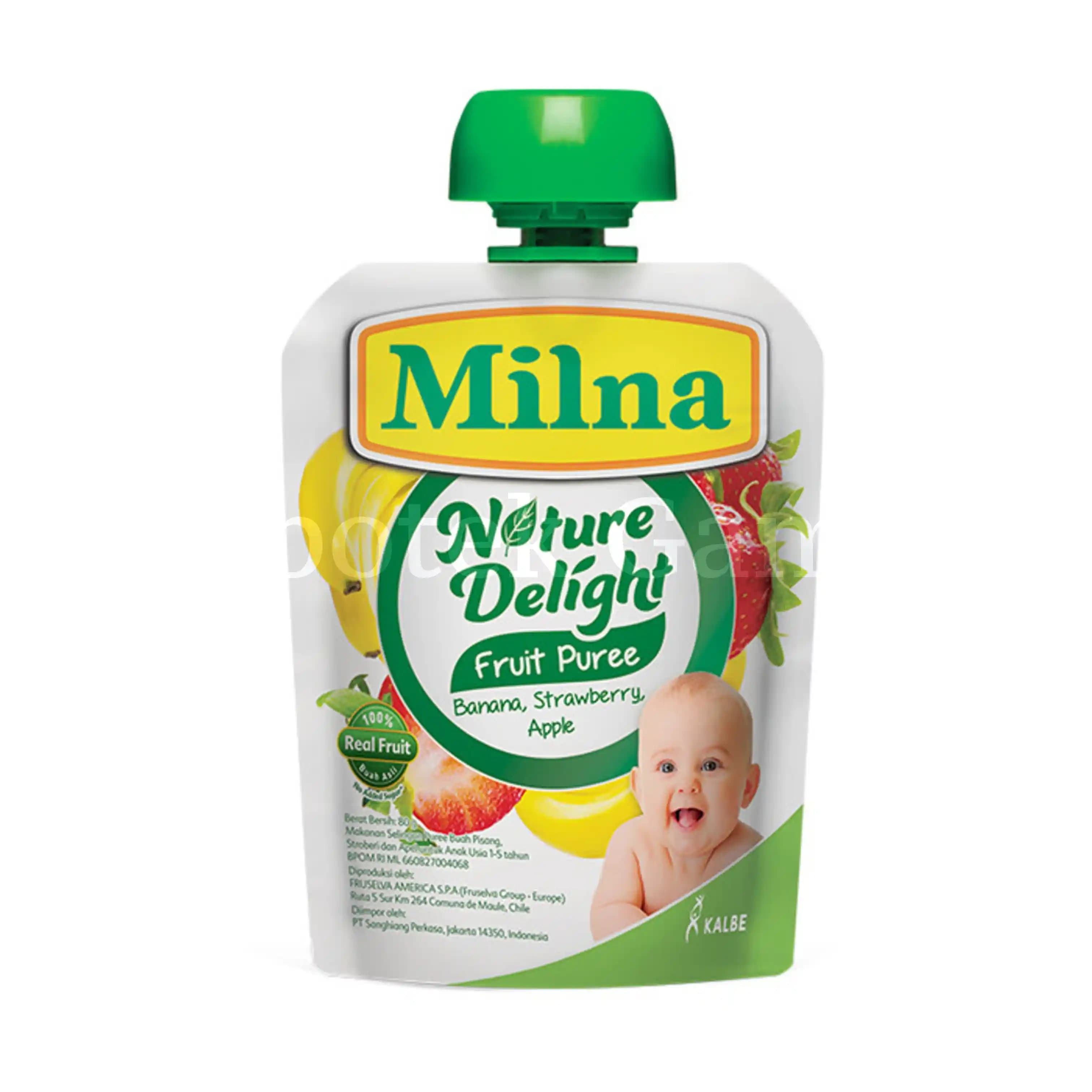 MILNA NATURE DELIGHT BANANA, STRAWBERRY, APPLE 80 GR