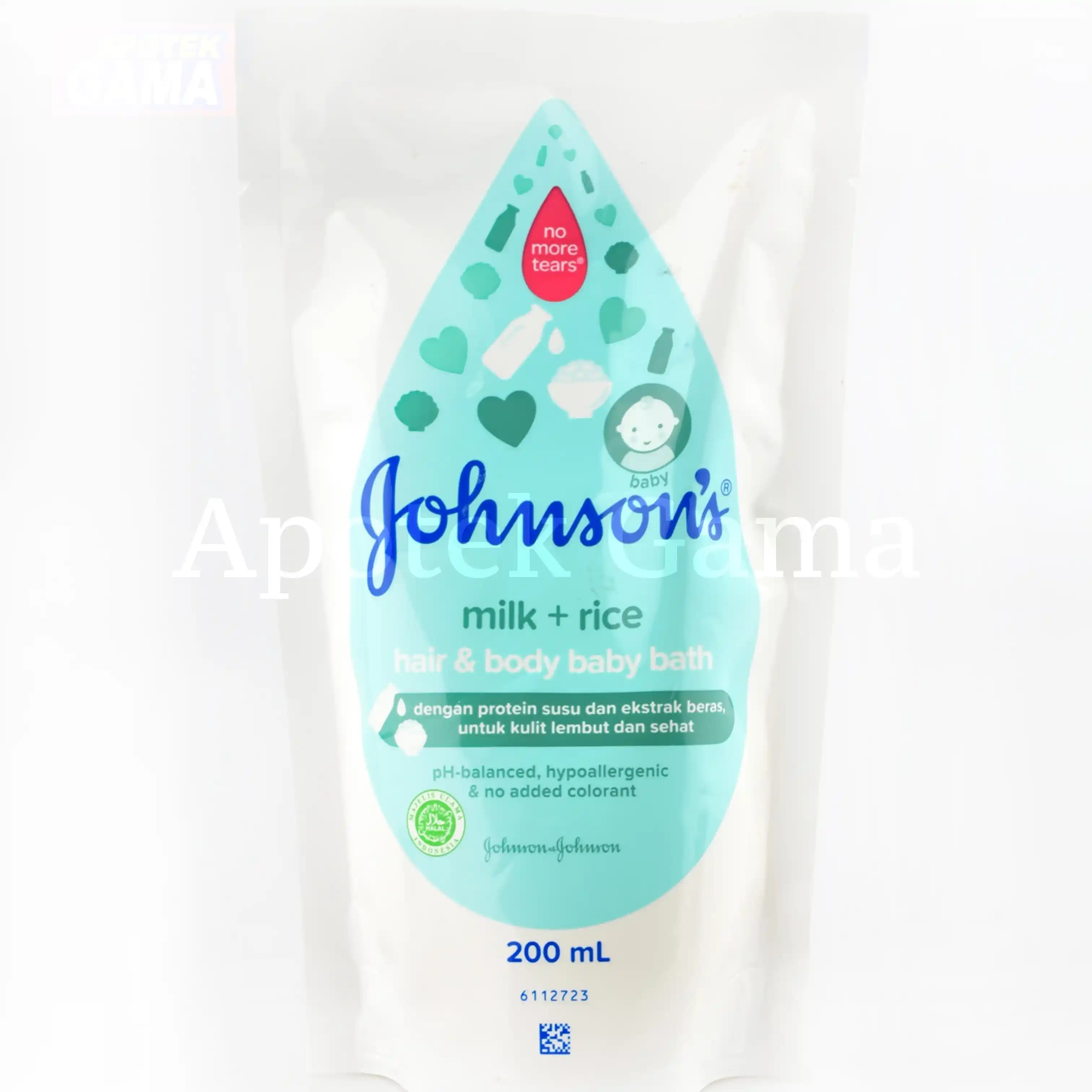 JOHNSON BABY MILK BATH REFILL 200ML