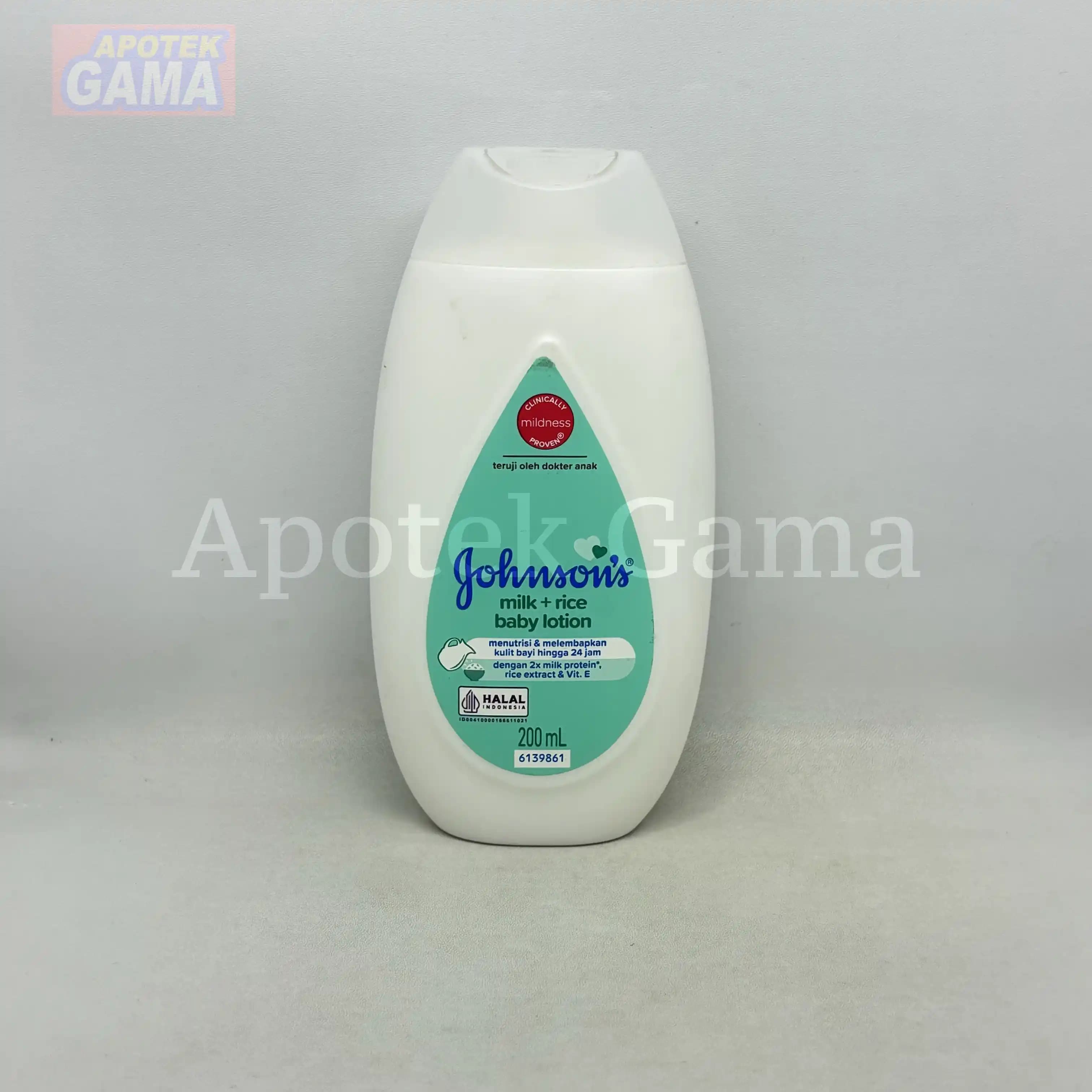 JOHNSONS BABY LOTION MILK + RICE 200 ML 2