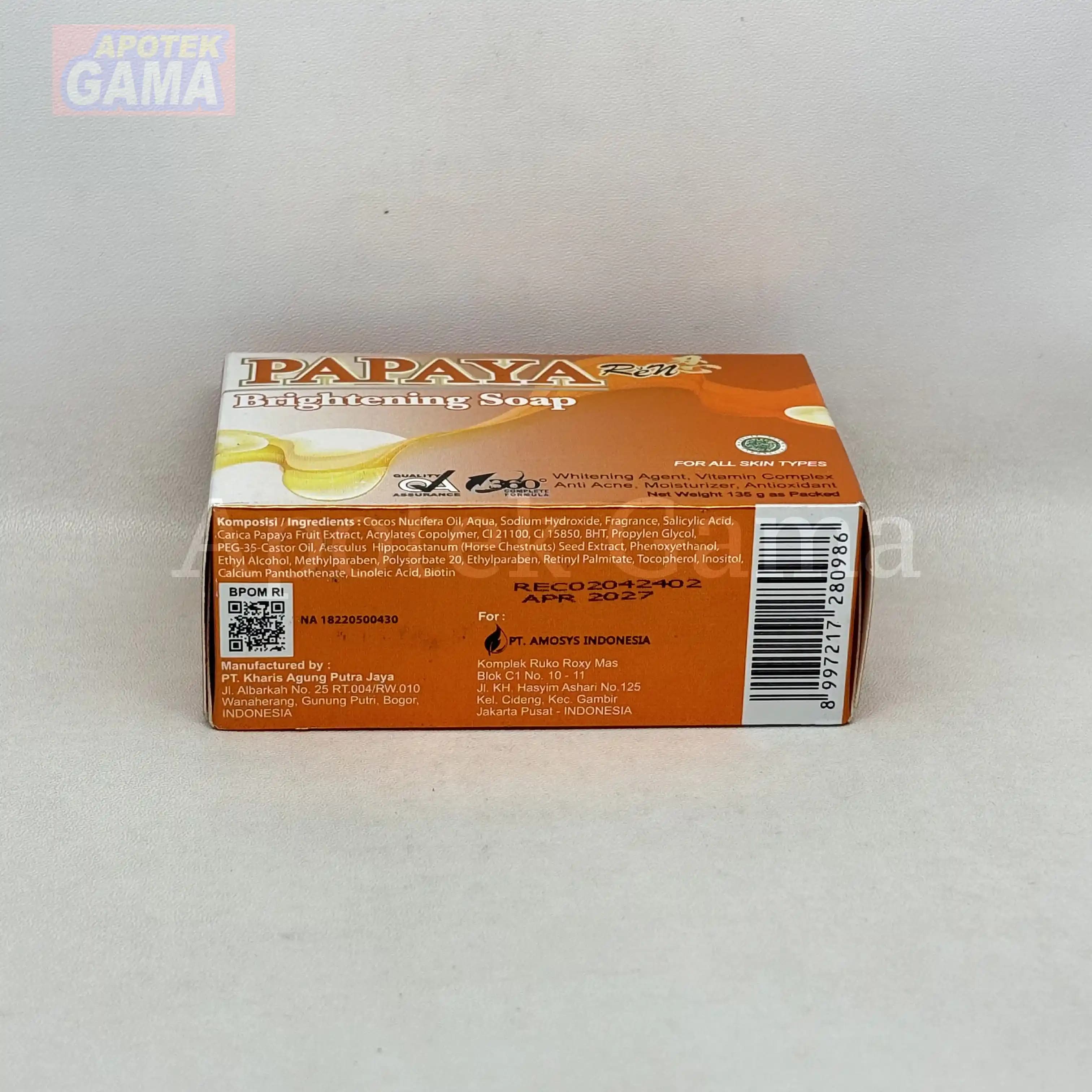 REN PAPAYA BRIGHTHENING SOAP 135GR 2
