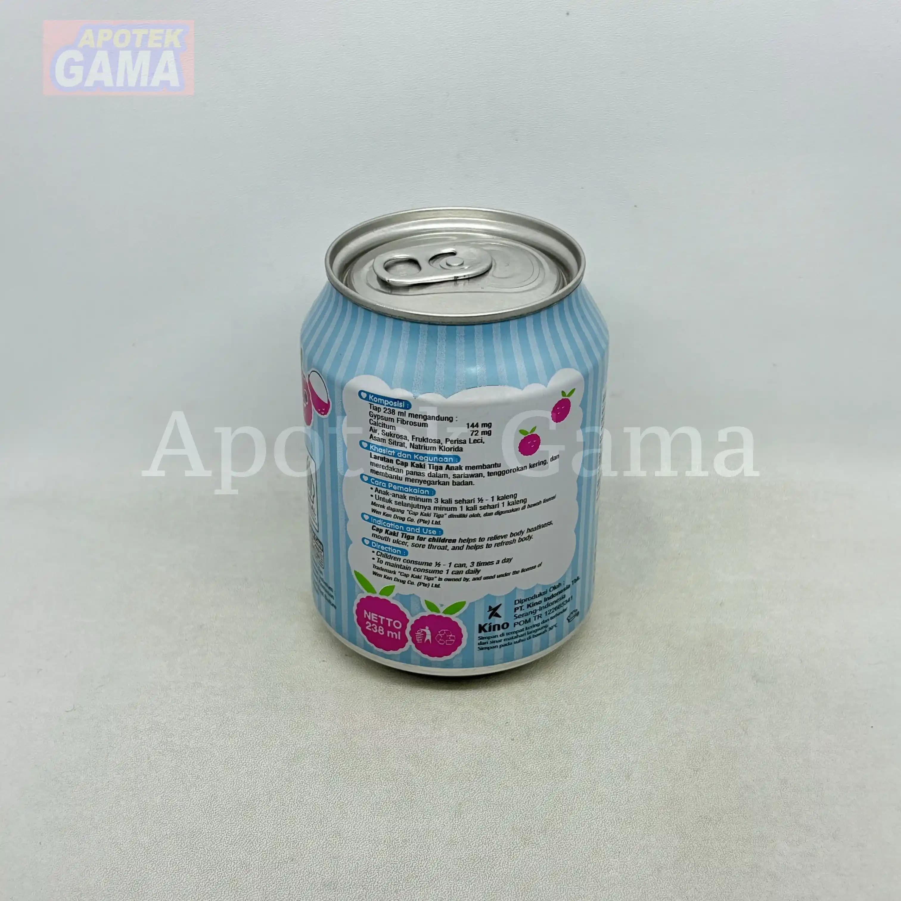 LARUTAN ANAK CAP KAKI TIGA RASA LECI 250 ML 4