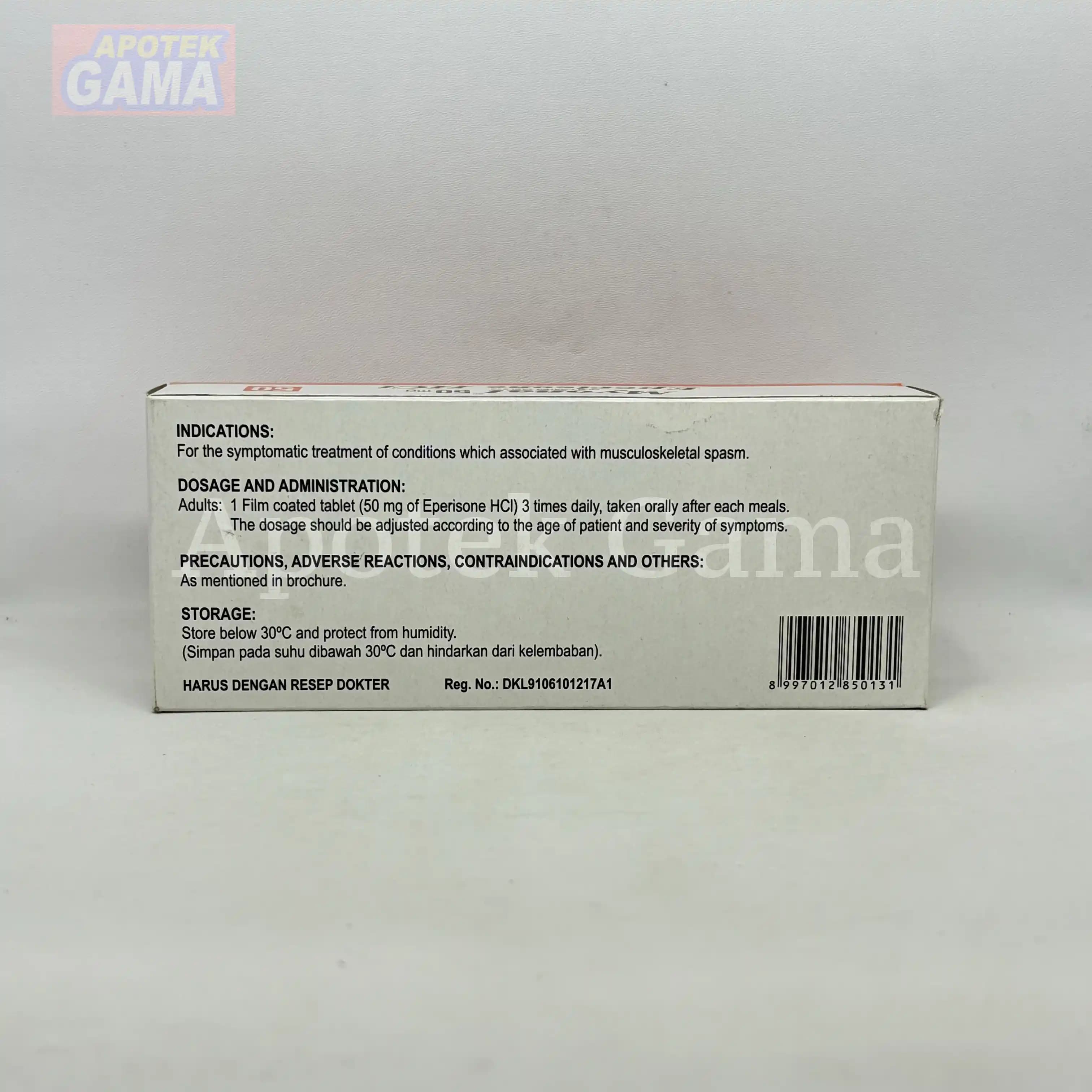 MYONAL 50MG/100 TAB 5