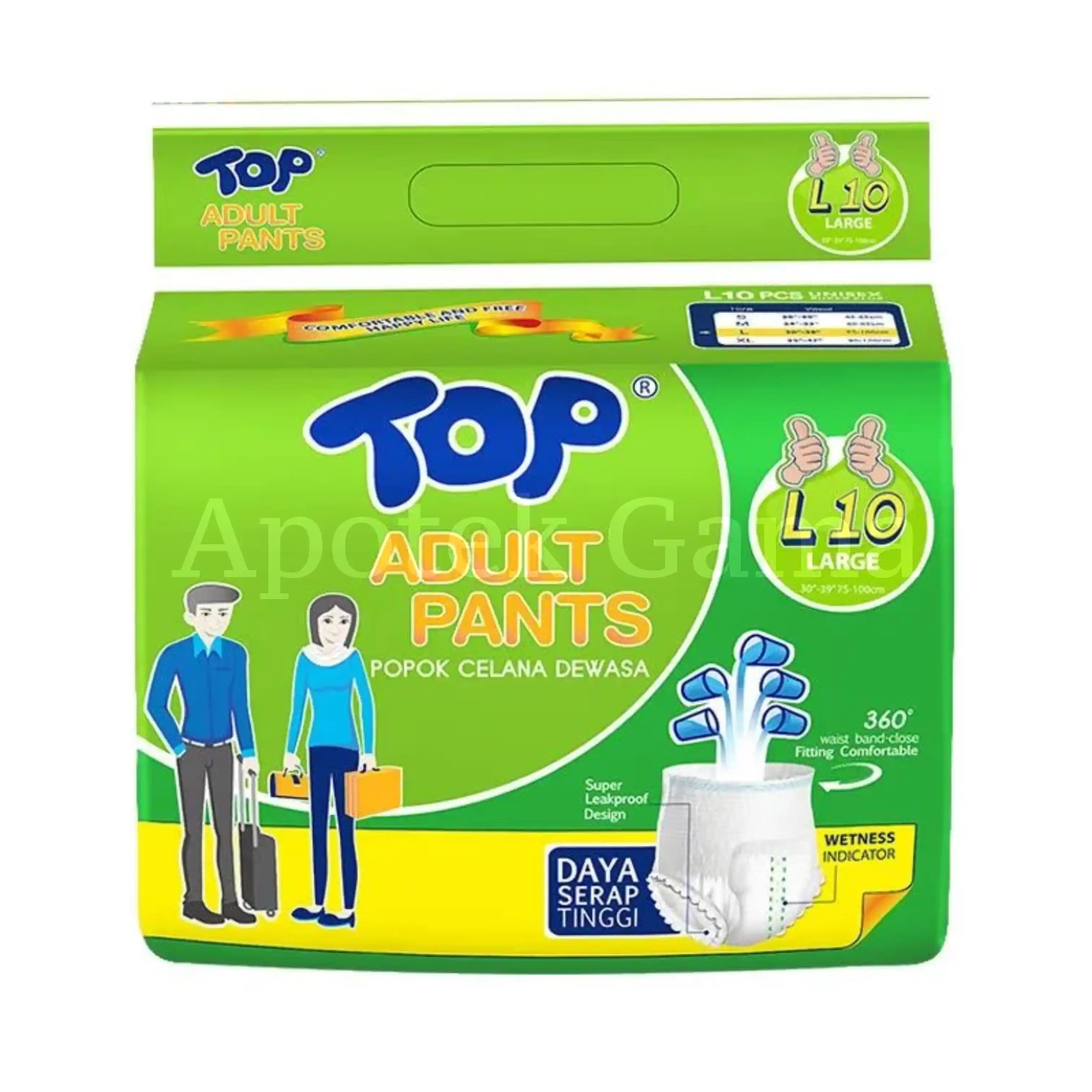 PAMPERS TOP ADULT L 10 2