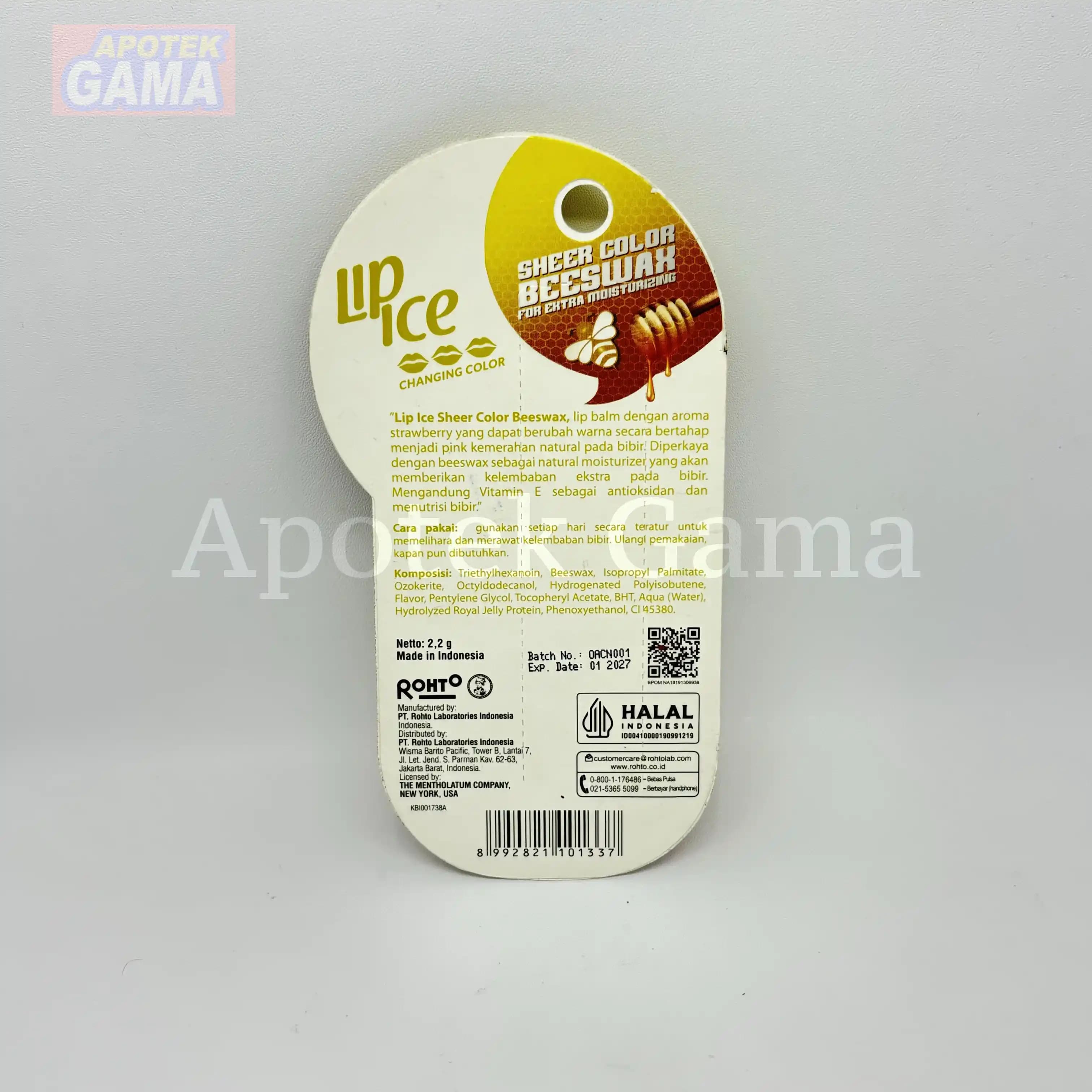 ACNES LIP ICE SHEER COLOR BEE WAX STRAWBERRY 2