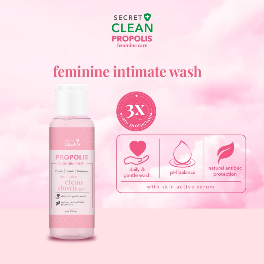 SECRET CLEAN PROPOLIS FEMININE WASH 100ML 2