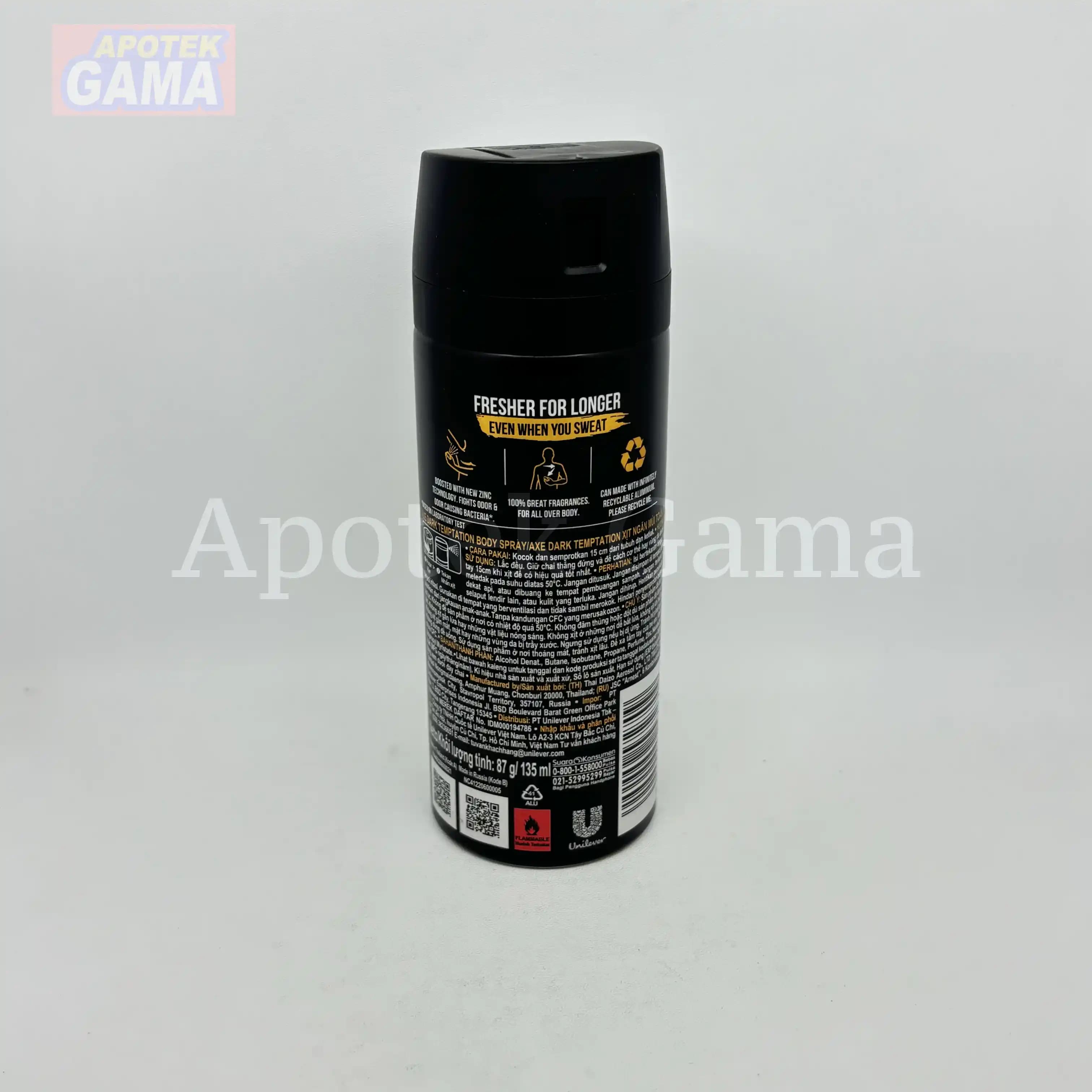 AXE DARK TEMPTATION BODY SPRAY 135 ML 4