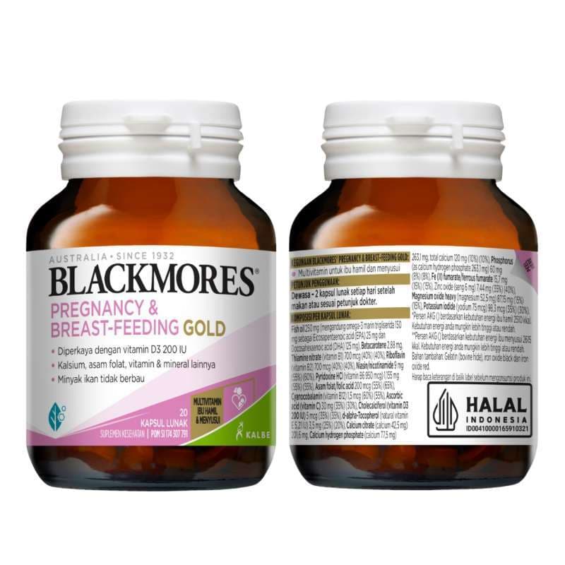 BLACKMORES PREGNANCY & BF GOLD 20S NEW REFORMULASI 4