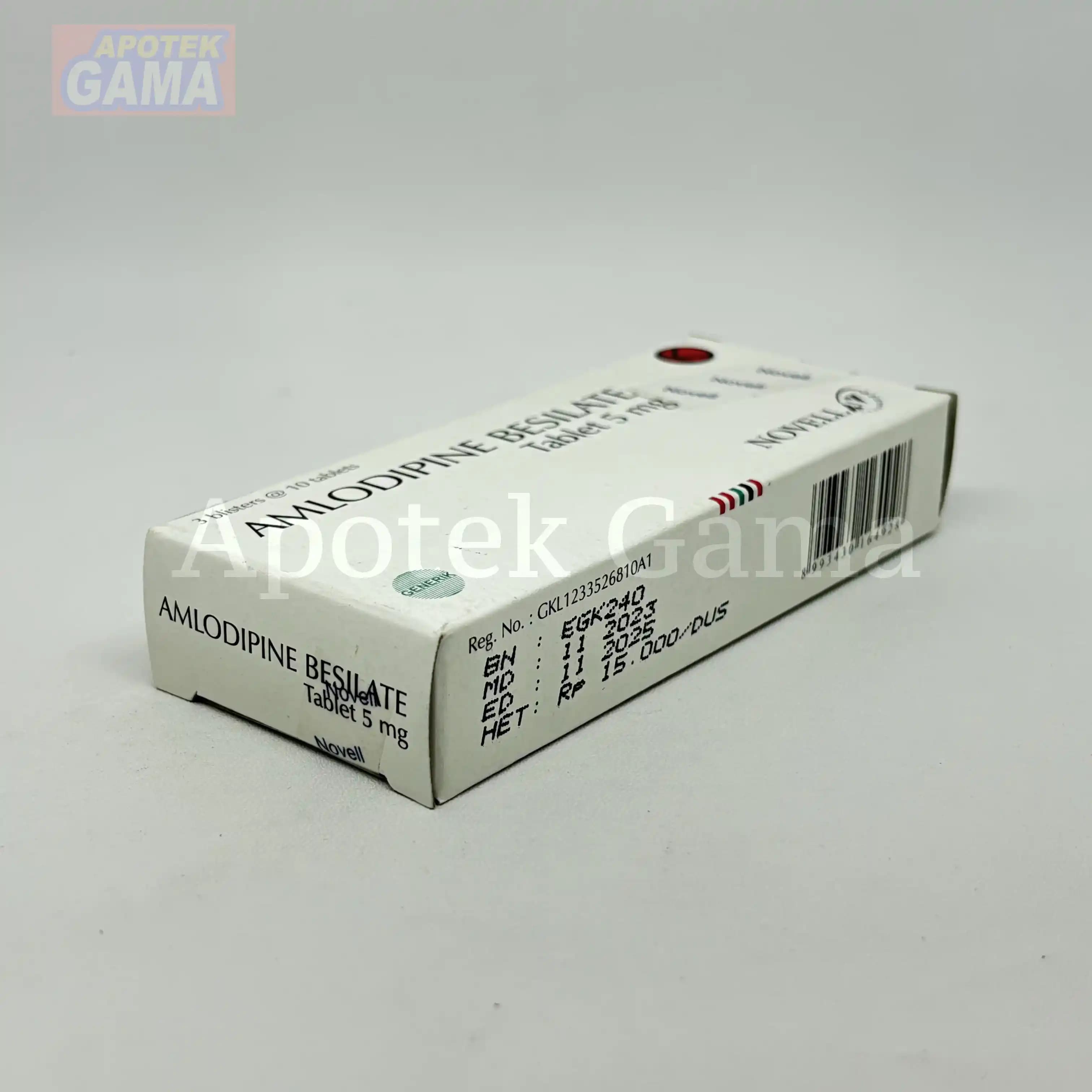 AMLODIPINE TAB 5 MG BRANDED NOVEL 3
