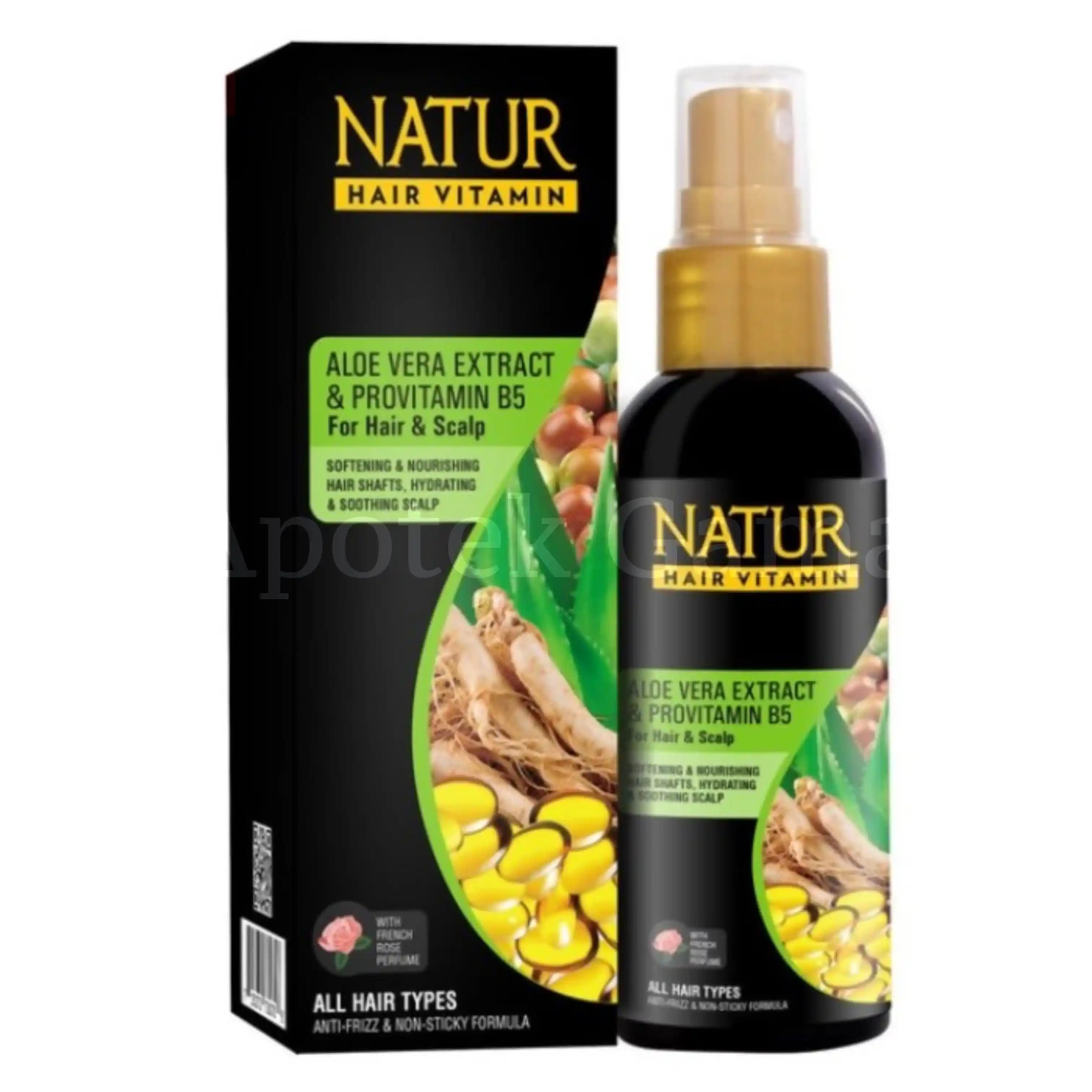 NATUR HAIR VITAMIN ALOE VERA EXTRACT&PROVITAMIN B5 80ML