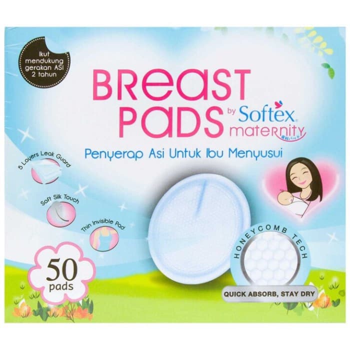 SOFTEX MATERNITY BREAST PAD 50S 16X50