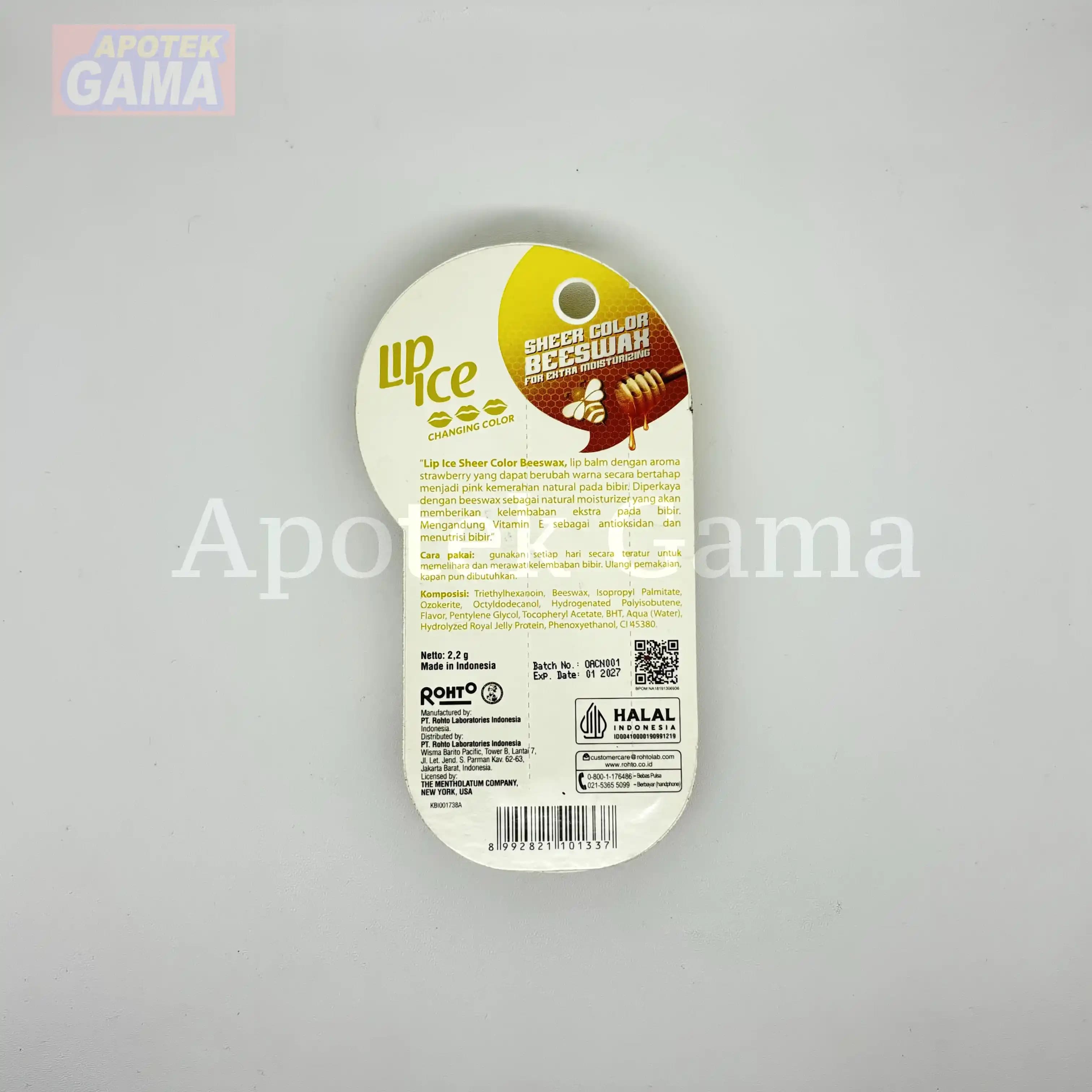 ACNES LIP ICE SHEER COLOR BEE WAX STRAWBERRY 6