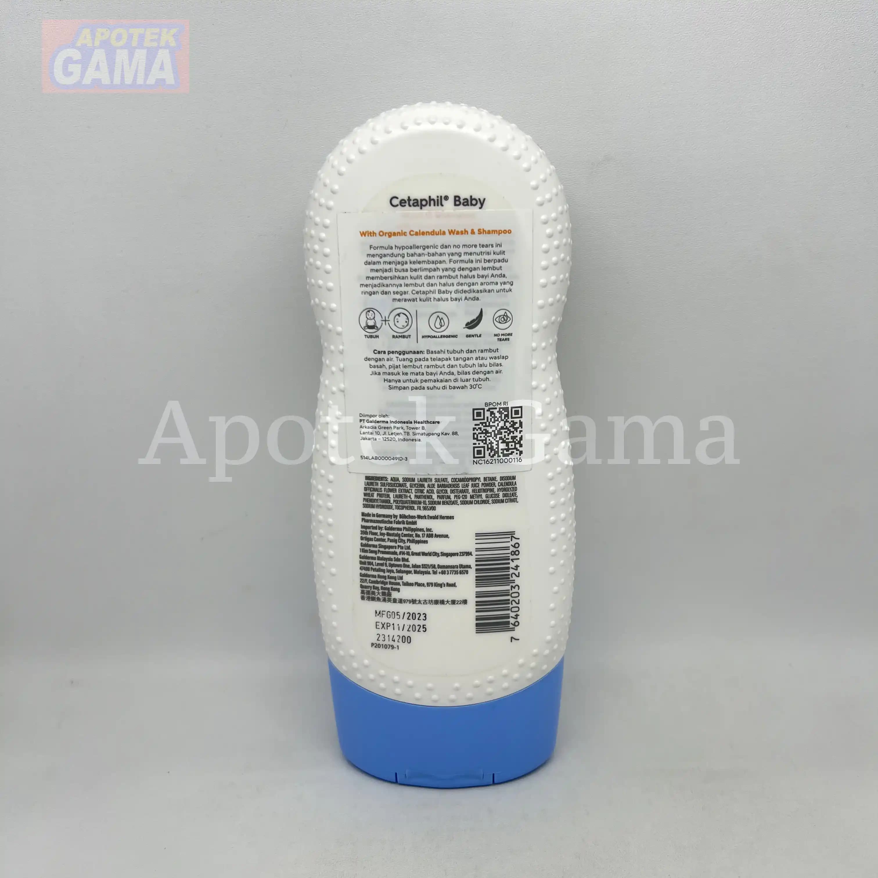 CETAPHIL BABY WASH & SHAMPOO WITH CALENDULA 230ML 5