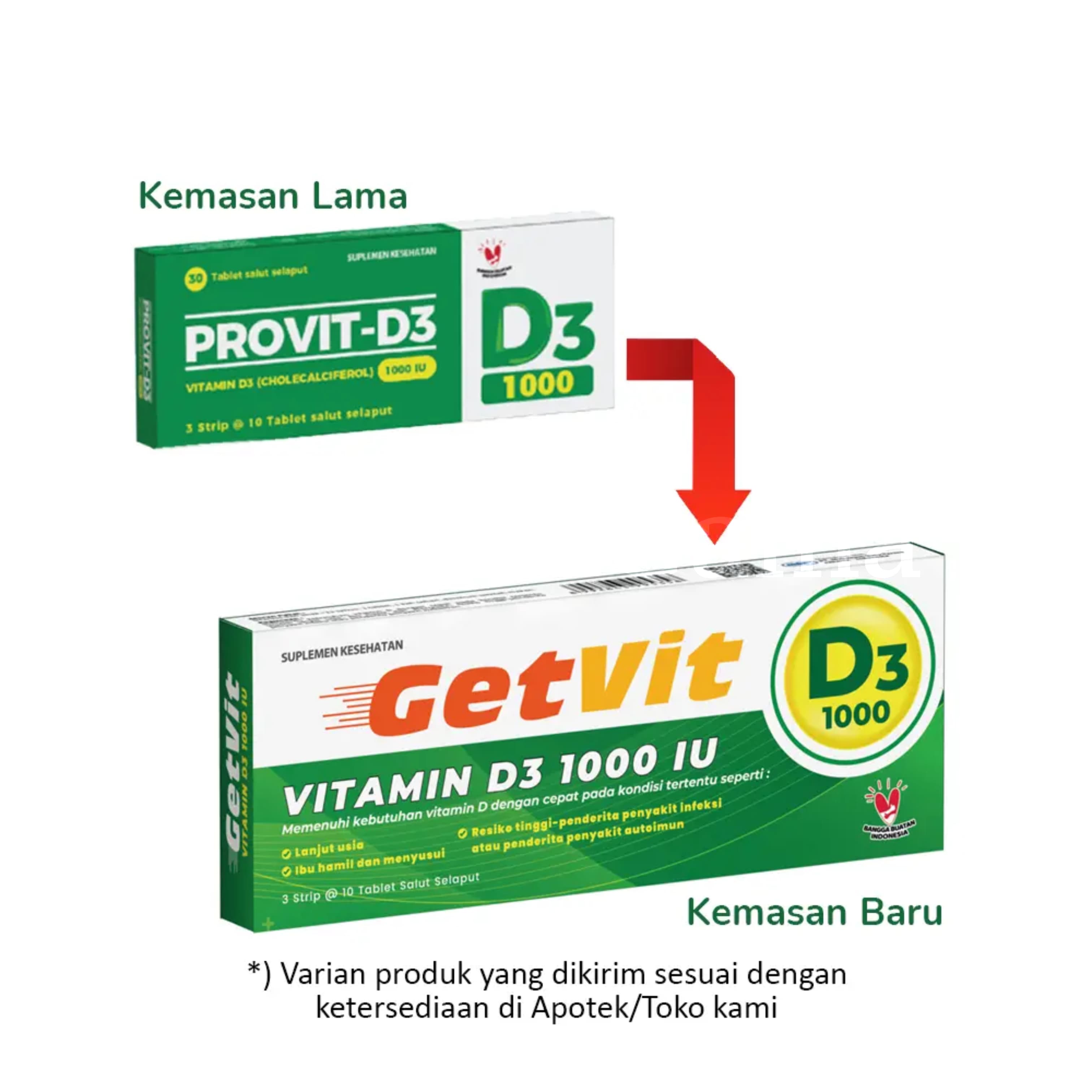 GETVIT D3 1000 30S